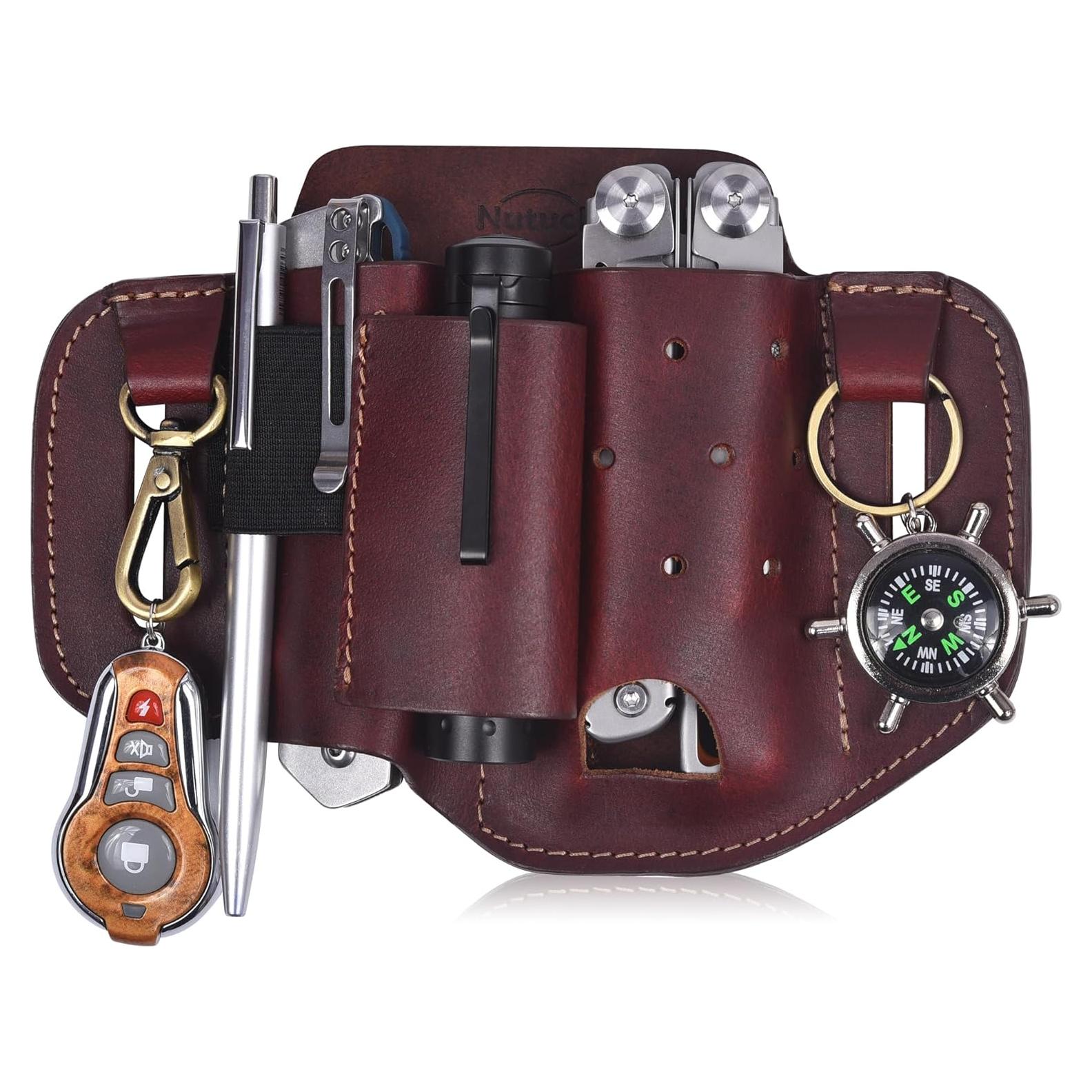 Funda Multiherramienta EDC de Cuero NUTUCH Compacta 20x15 cm