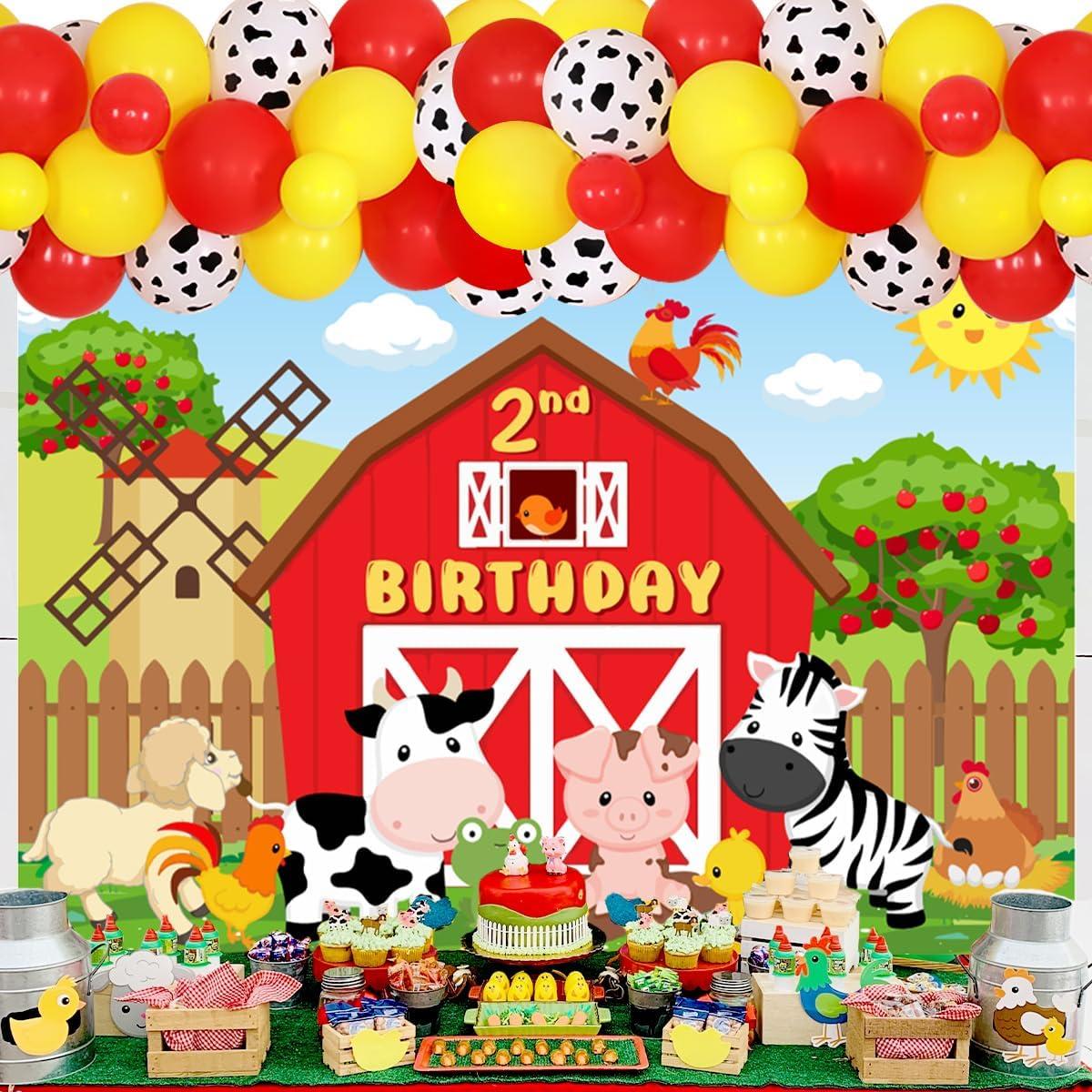 Decoraciones Fiesta Granja 2do Cumpleaños Balterever