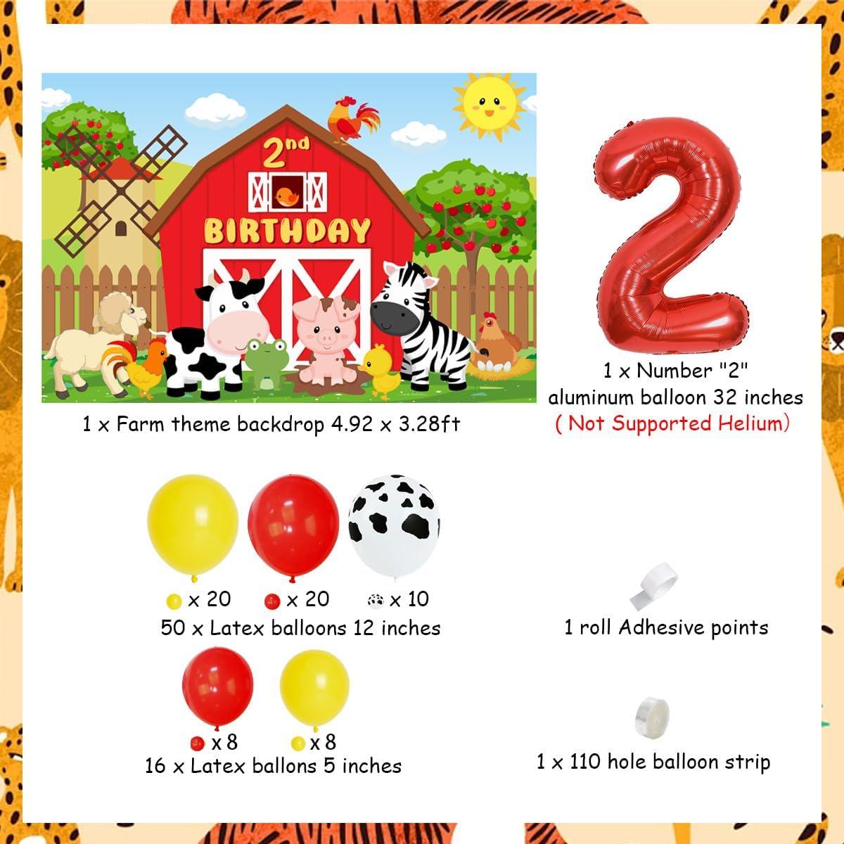 Decoraciones Fiesta Granja 2do Cumpleaños Balterever