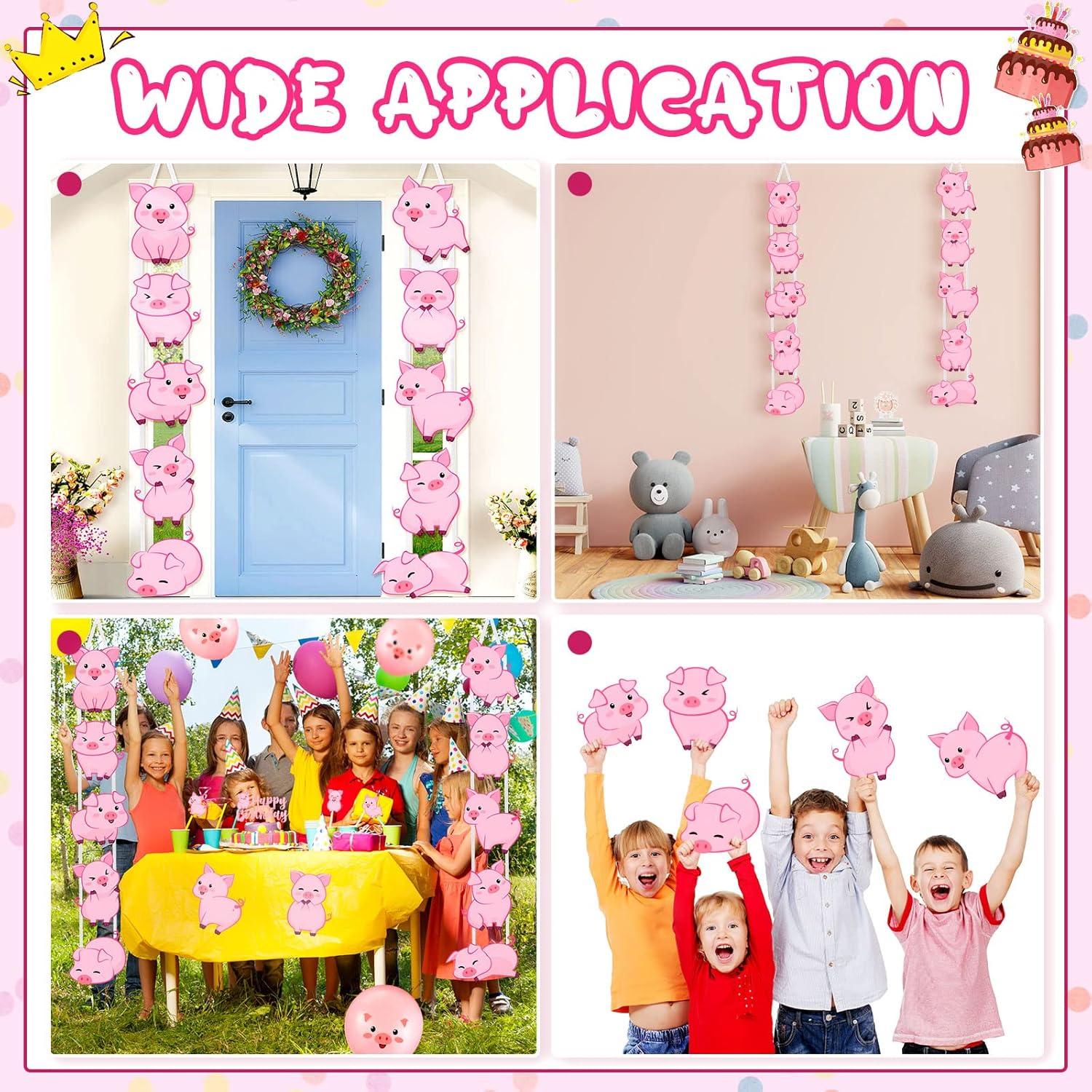 Decoraciones de Fiesta de Cumpleaños Cerdo Jecery 10 Piezas