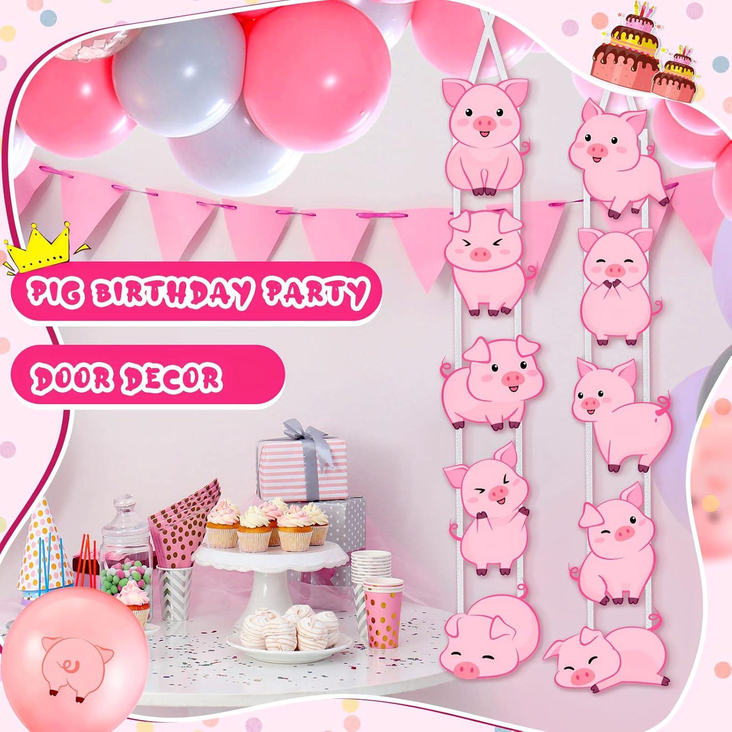 Decoraciones de Fiesta de Cumpleaños Cerdo Jecery 10 Piezas