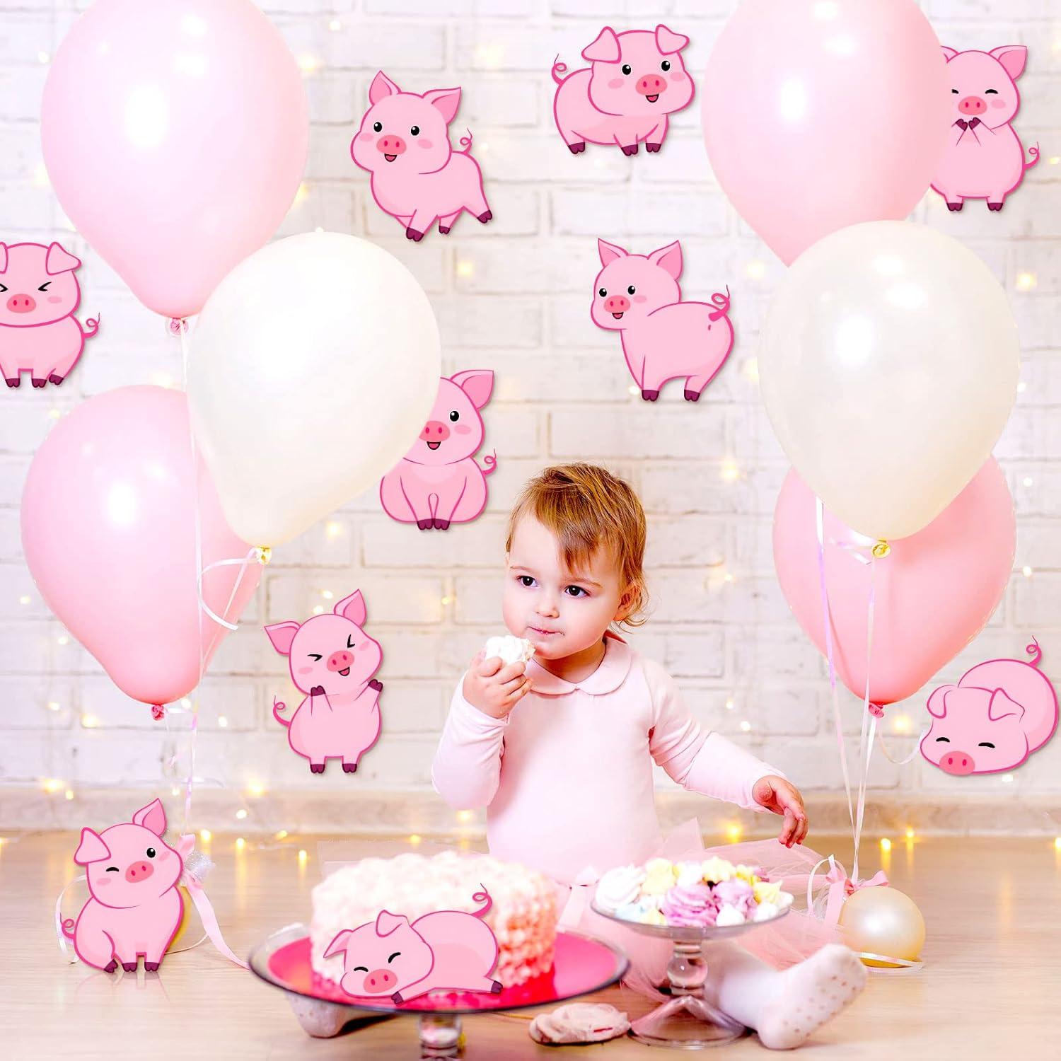 Decoraciones de Fiesta de Cumpleaños Cerdo Jecery 10 Piezas
