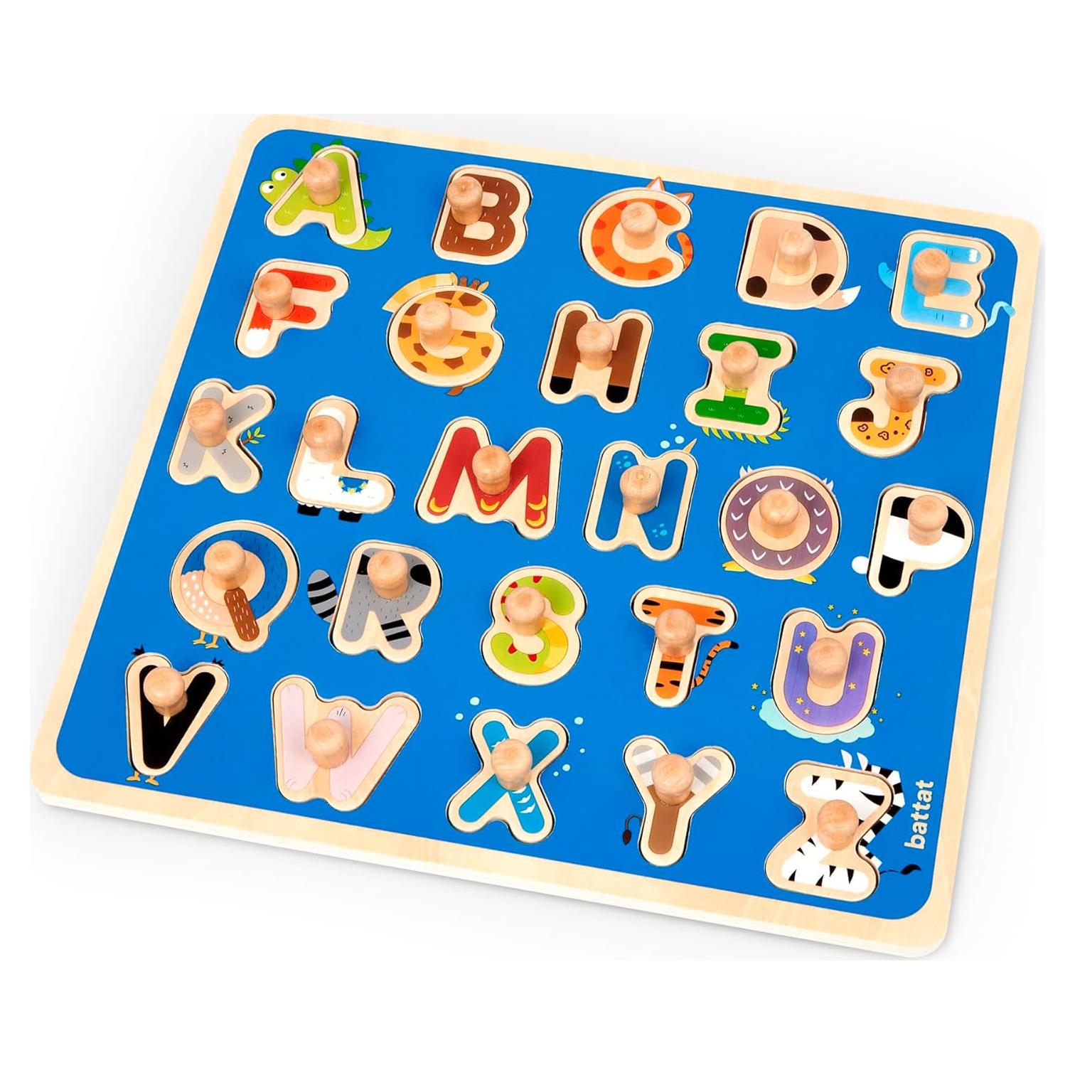 Rompecabezas de Madera ABC Battat 27 Piezas Educativo
