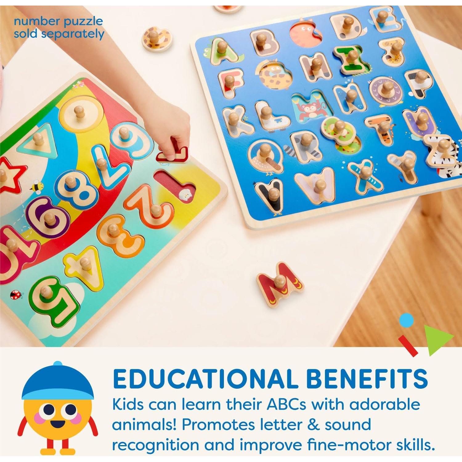 Rompecabezas de Madera ABC Battat 27 Piezas Educativo