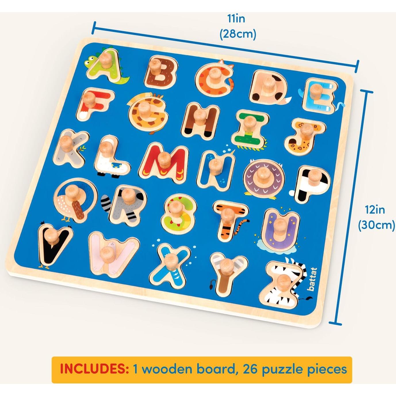 Rompecabezas de Madera ABC Battat 27 Piezas Educativo