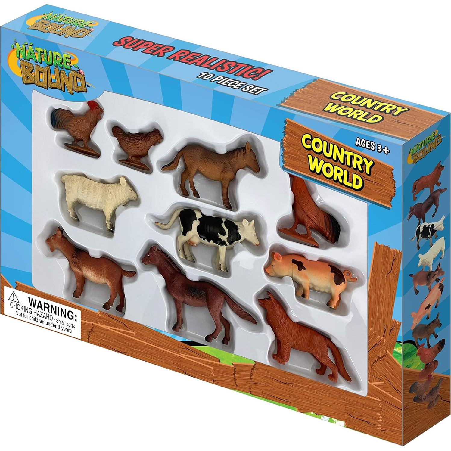 Set de Animales de Granja Nature Bound Toys - 10 Figuras Realistas