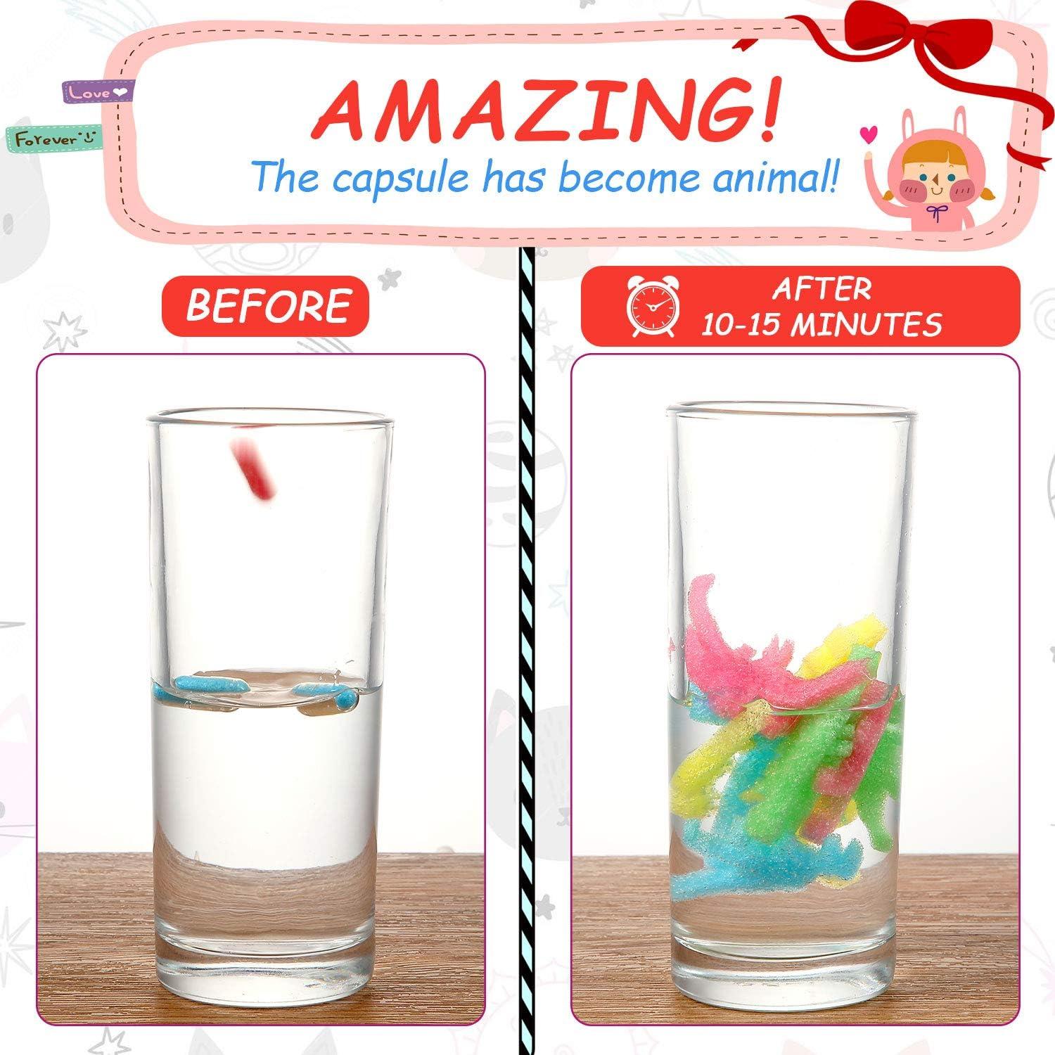 Sumind 36 Cápsulas Mágicas de Juguetes Acuáticos y Dinosaurios