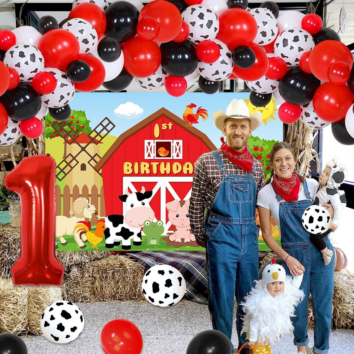 Decoración de Cumpleaños de Granja Balterever 50 Globos y Más