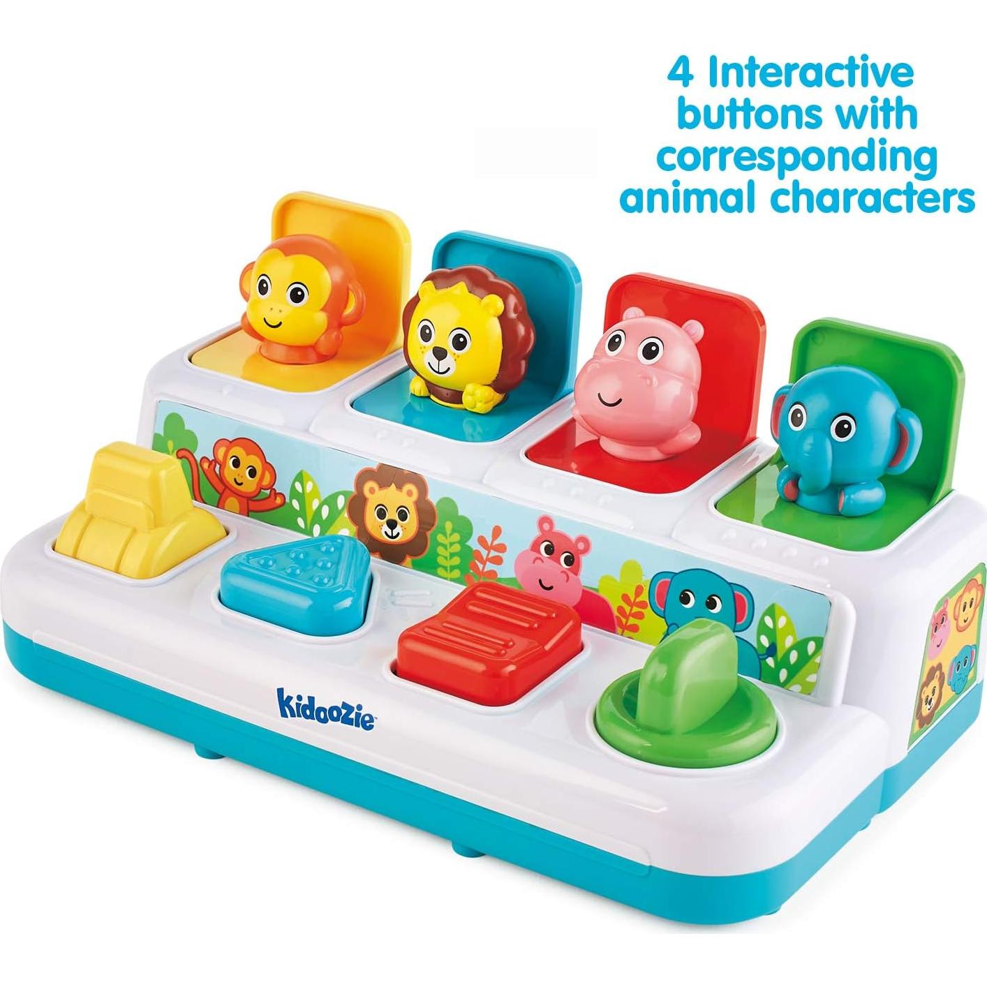Kidoozie Pop 'n Play Amigos Animales - Juguete Educativo 12+ Meses