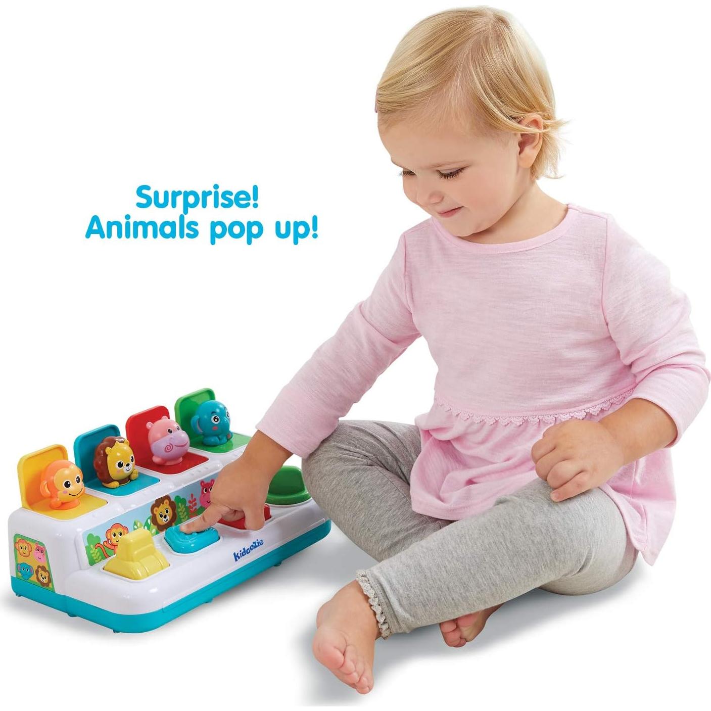 Kidoozie Pop 'n Play Amigos Animales - Juguete Educativo 12+ Meses