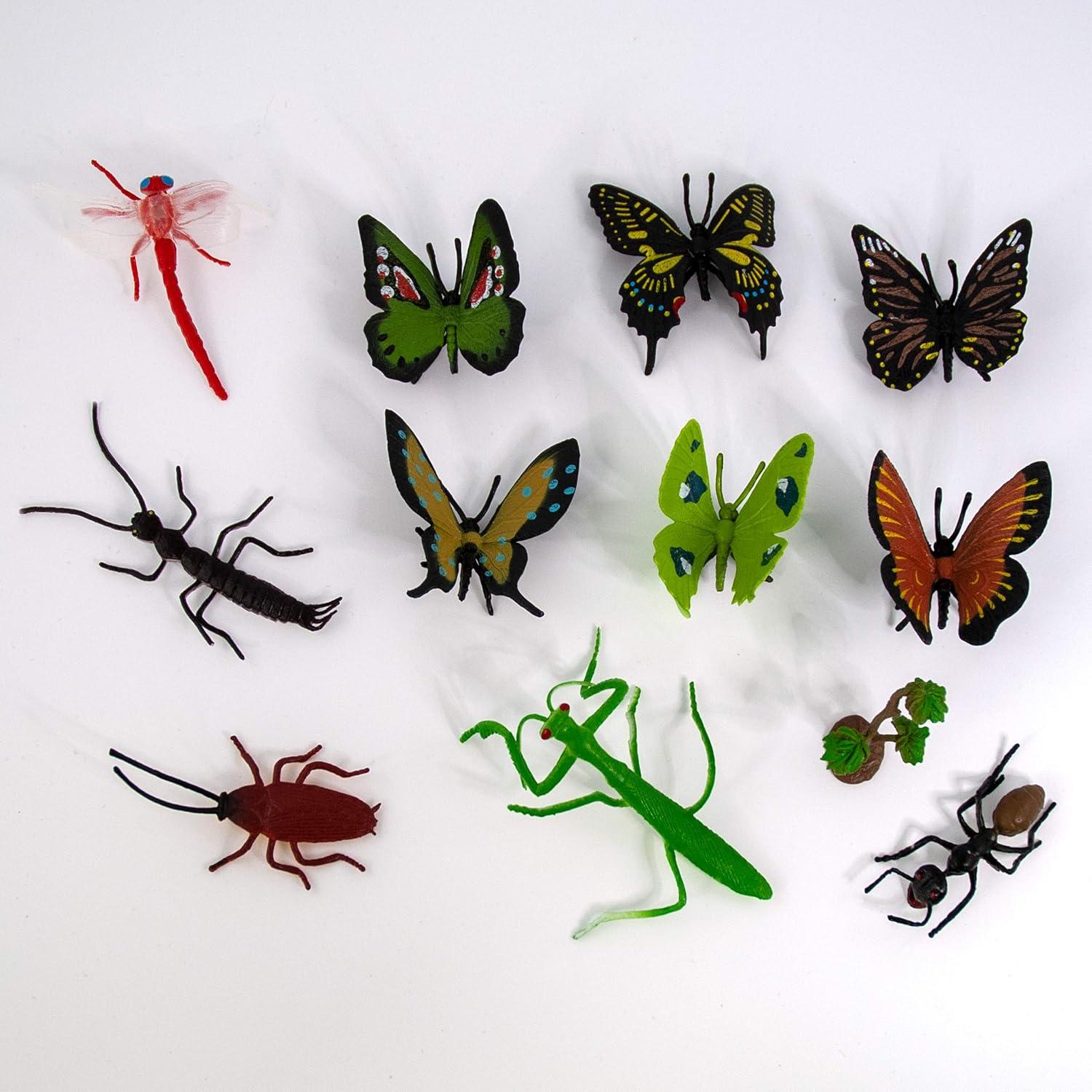 Juego de Figuras de Insectos Deluxebase - 12 Miniaturas con Tubo