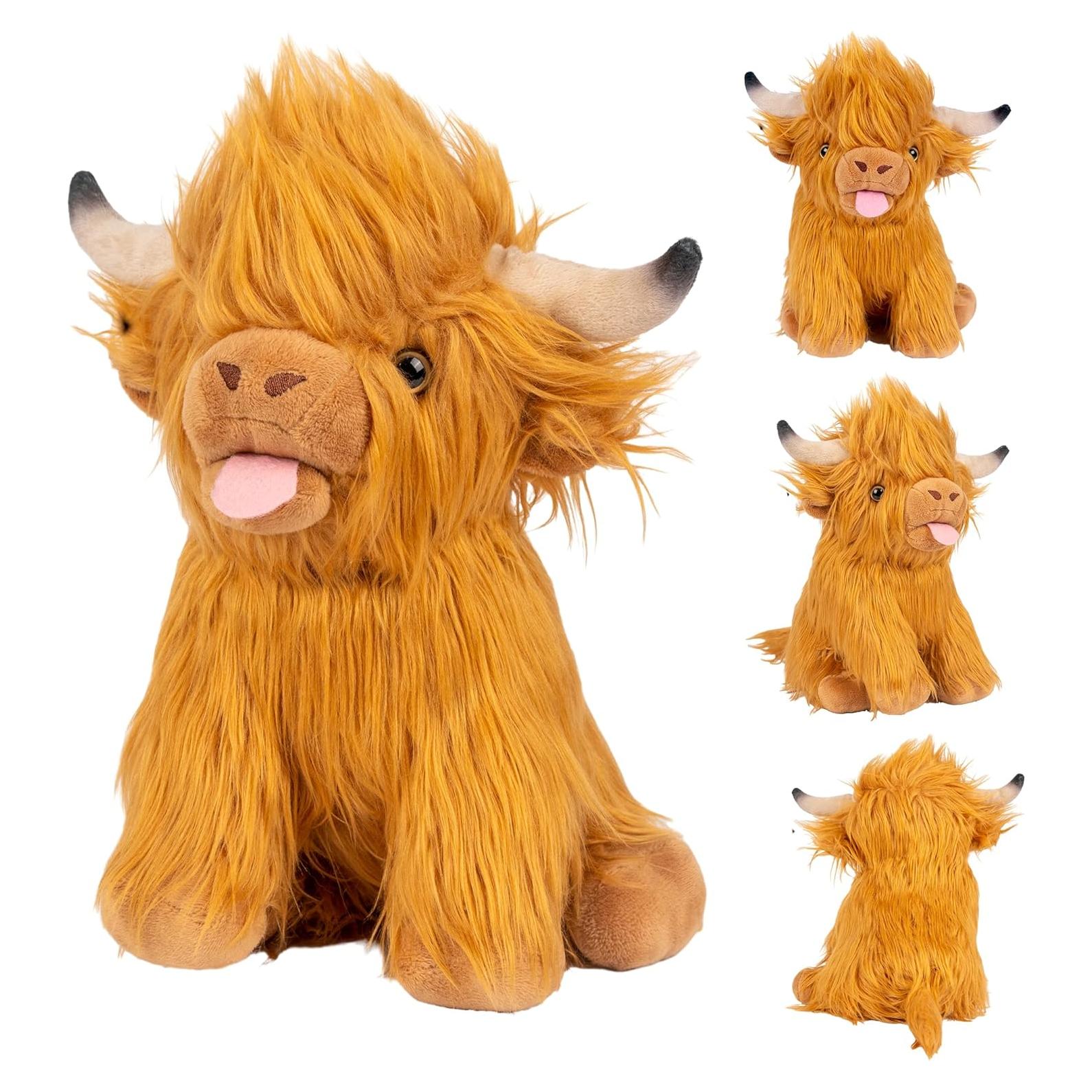 Peluches de Vaca de las Tierras Altas COSGOO 30 cm Suave