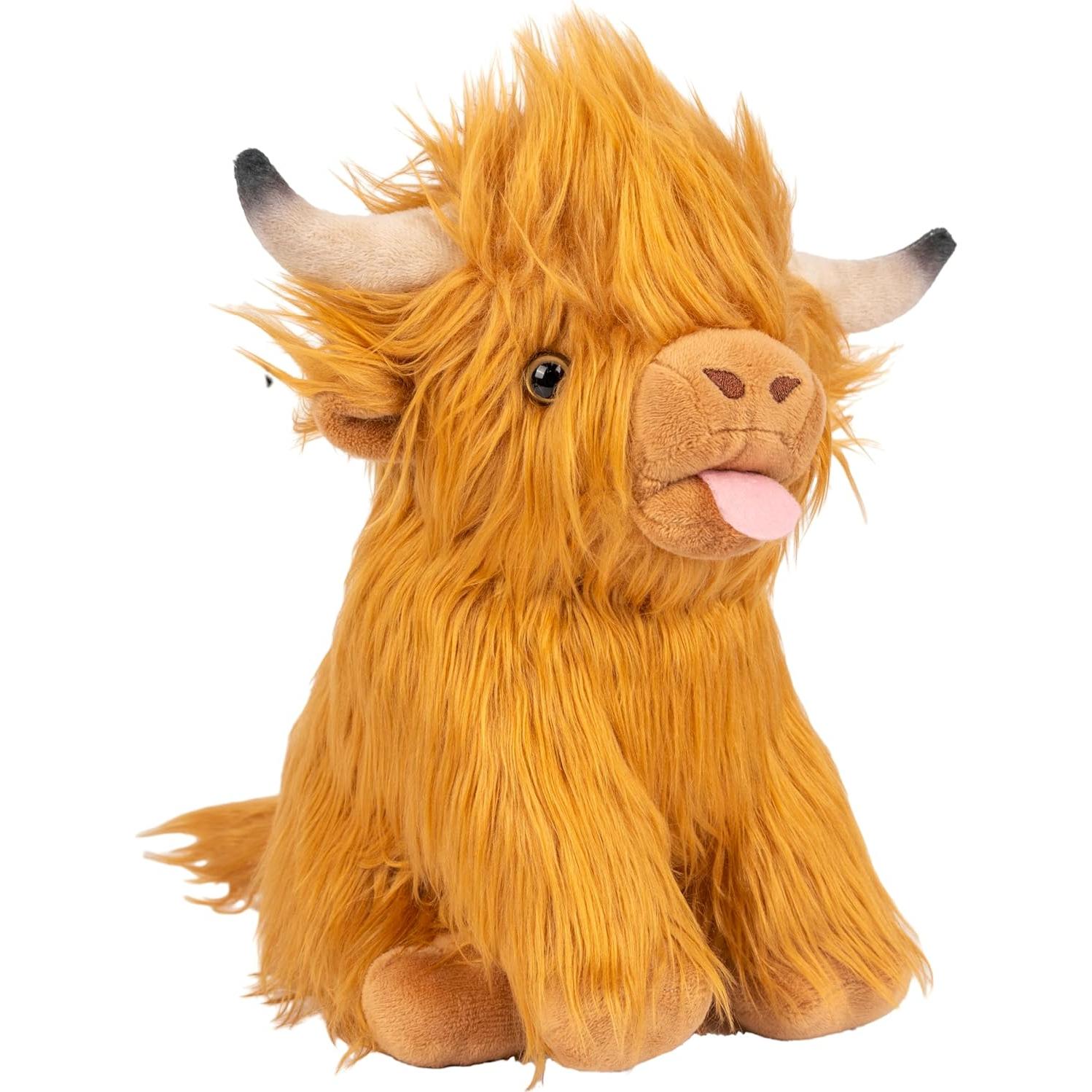Peluches de Vaca de las Tierras Altas COSGOO 30 cm Suave