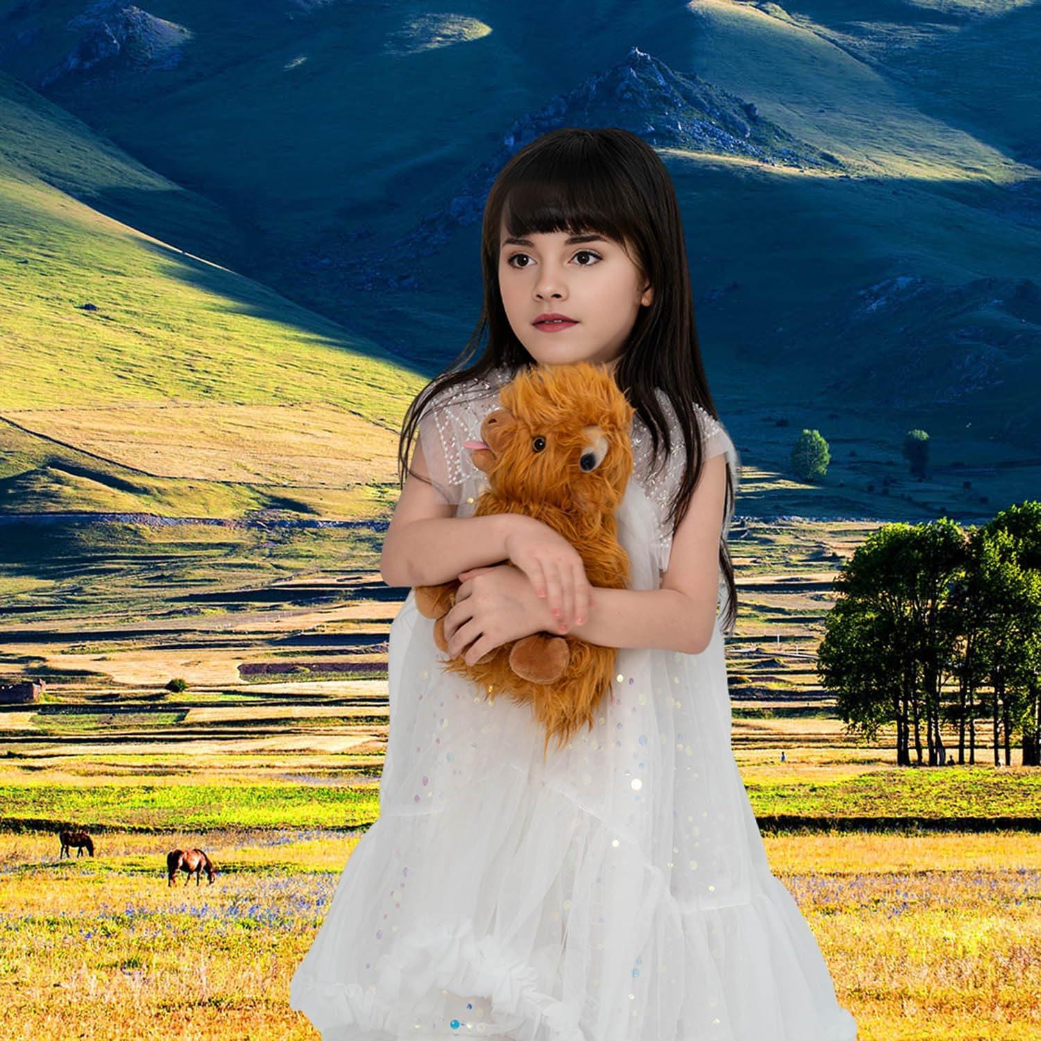 Peluches de Vaca de las Tierras Altas COSGOO 30 cm Suave