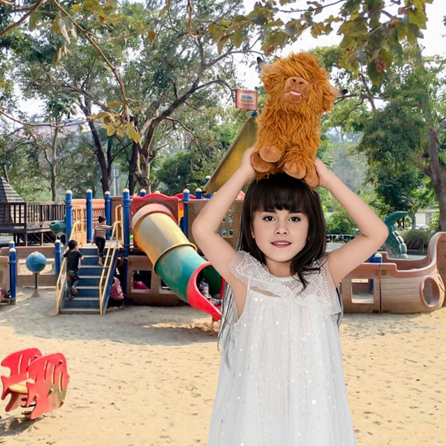 Peluches de Vaca de las Tierras Altas COSGOO 30 cm Suave