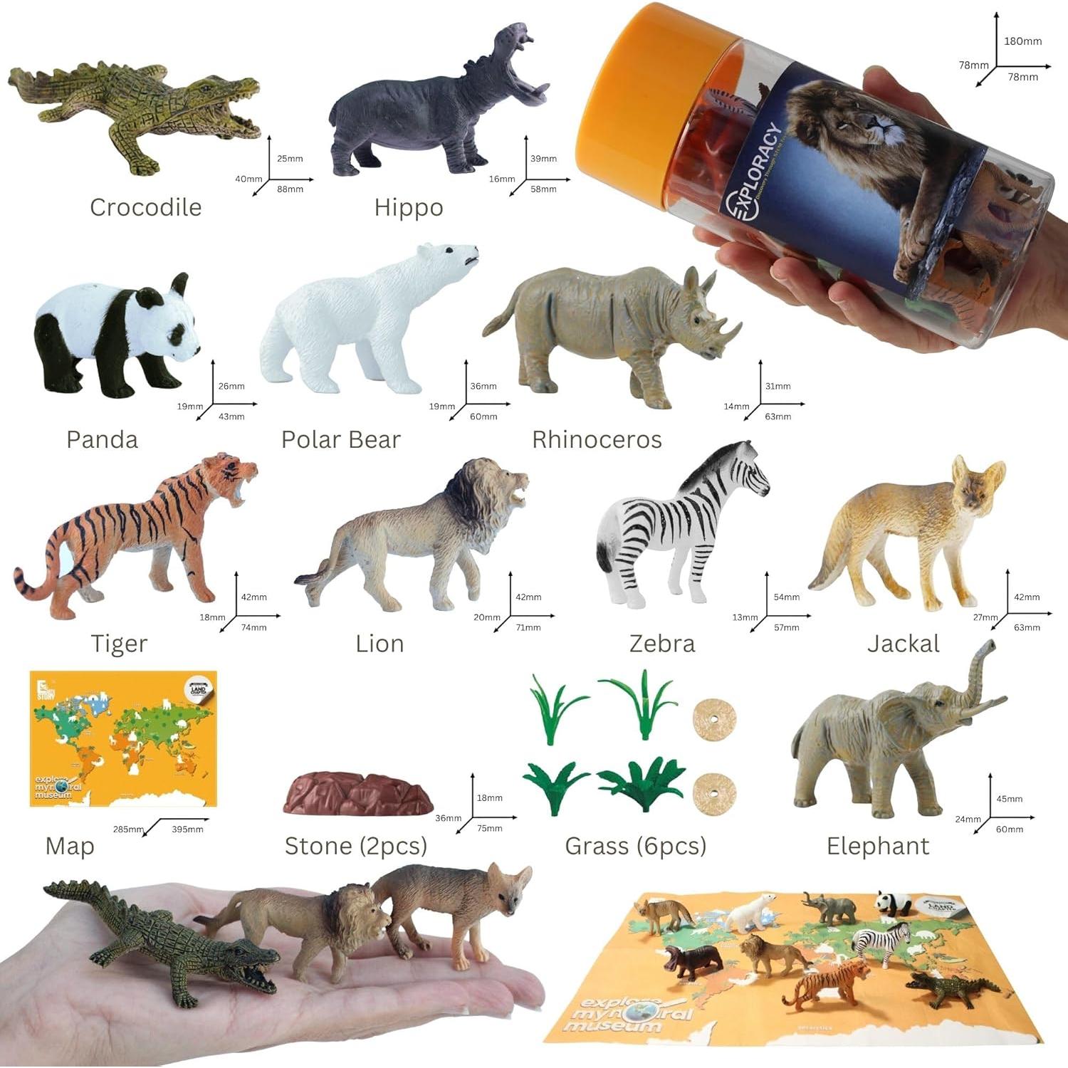 Figuras de Animales Salvajes Mini 10 Piezas Sungate 3+
