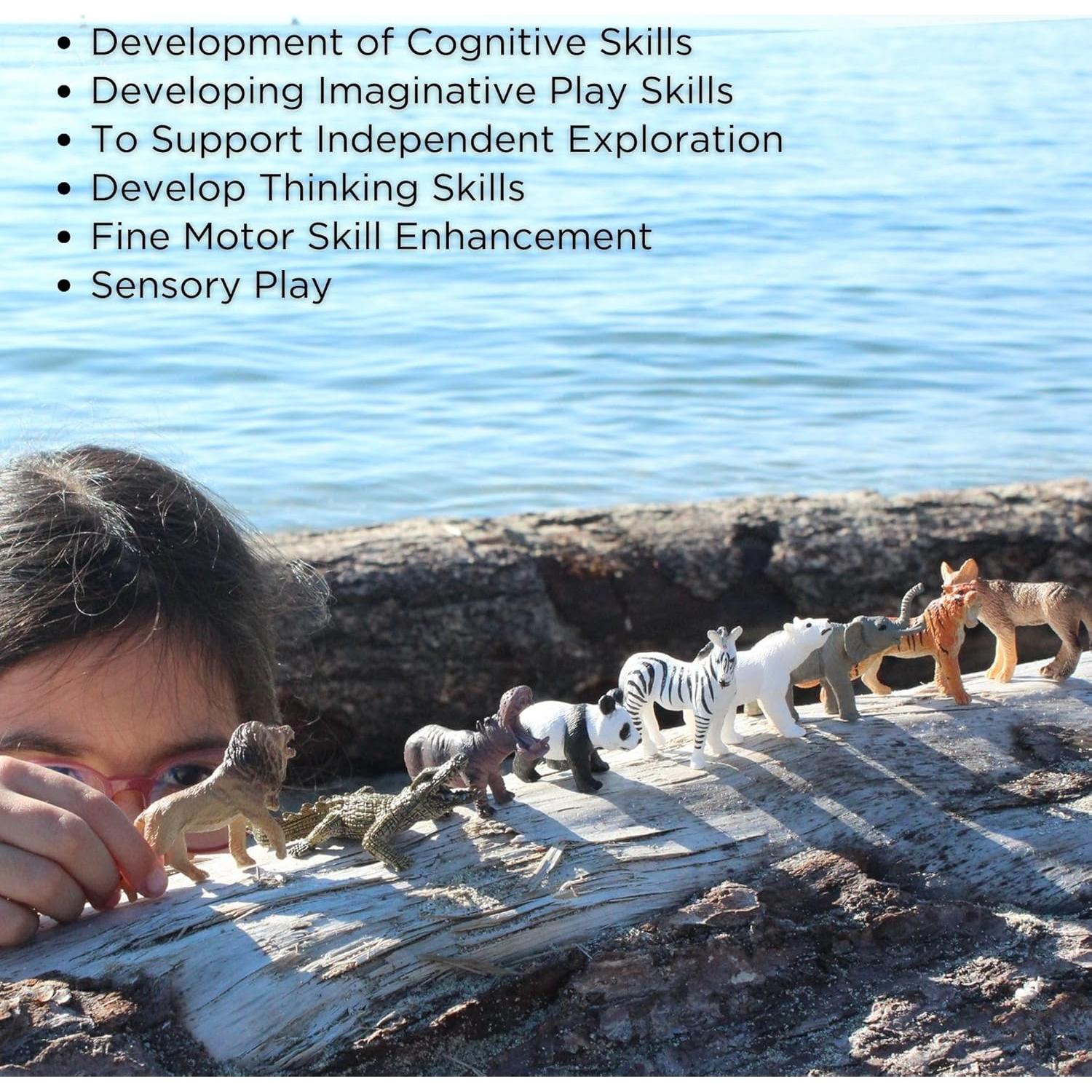 Figuras de Animales Salvajes Mini 10 Piezas Sungate 3+