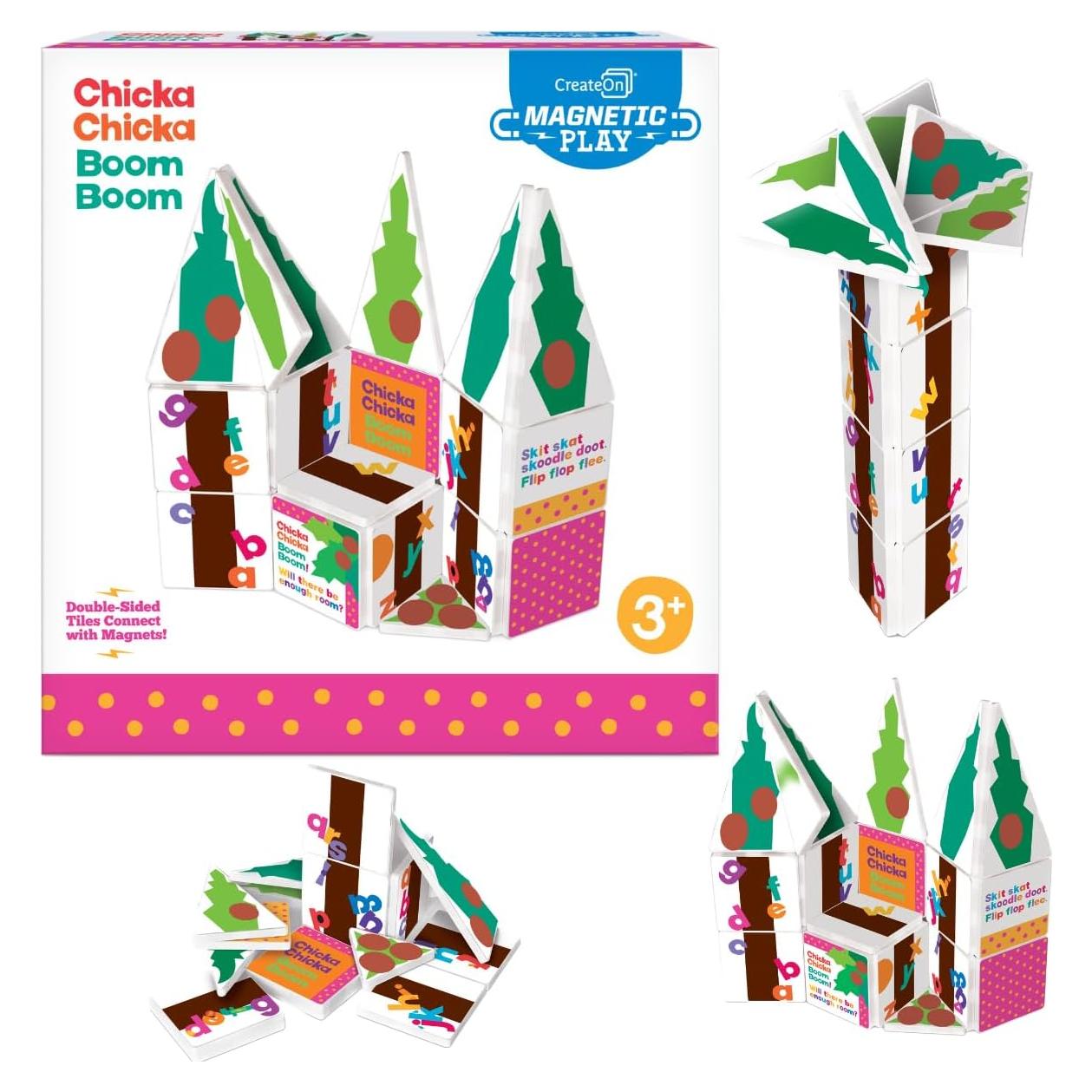 Conjunto de Juguetes Magnéticos Chicka Boom Boom CreateOn 19 Pzas
