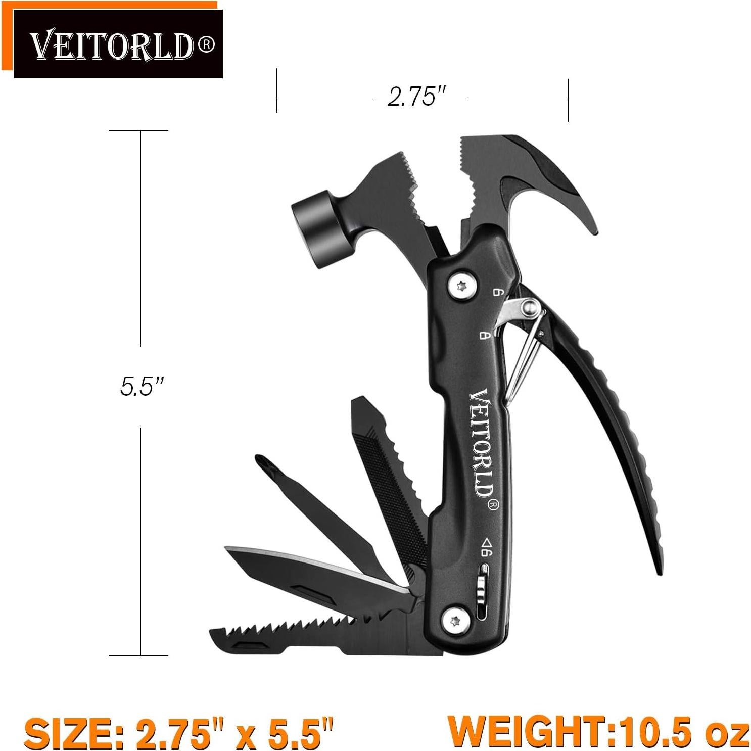 Martillo Multiherramienta Veitorld 12 en 1 Acero Inoxidable