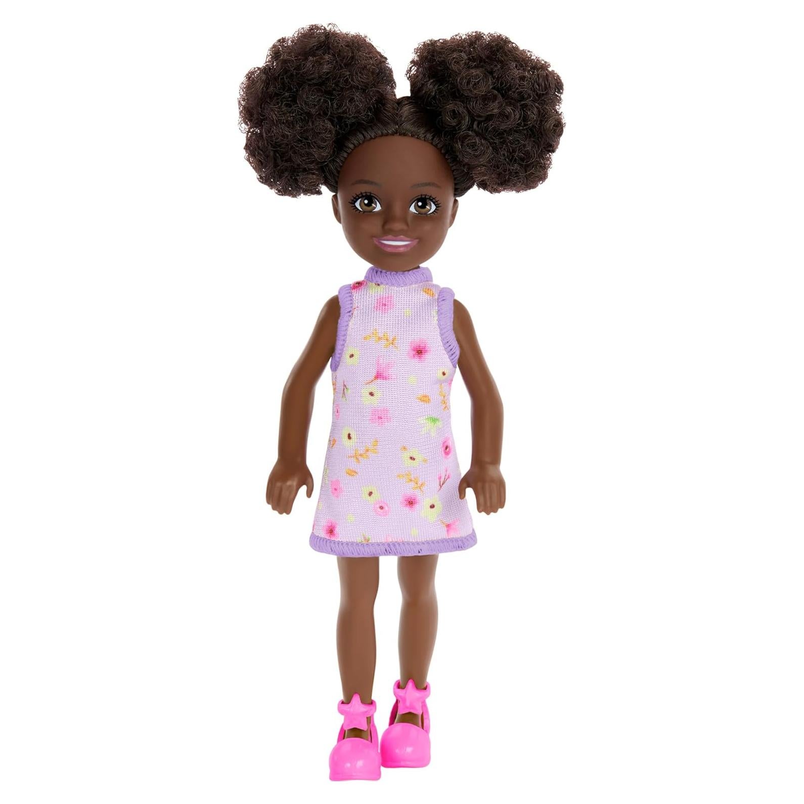Muñeca Barbie Chelsea Pequeña con Vestido Floral Morado