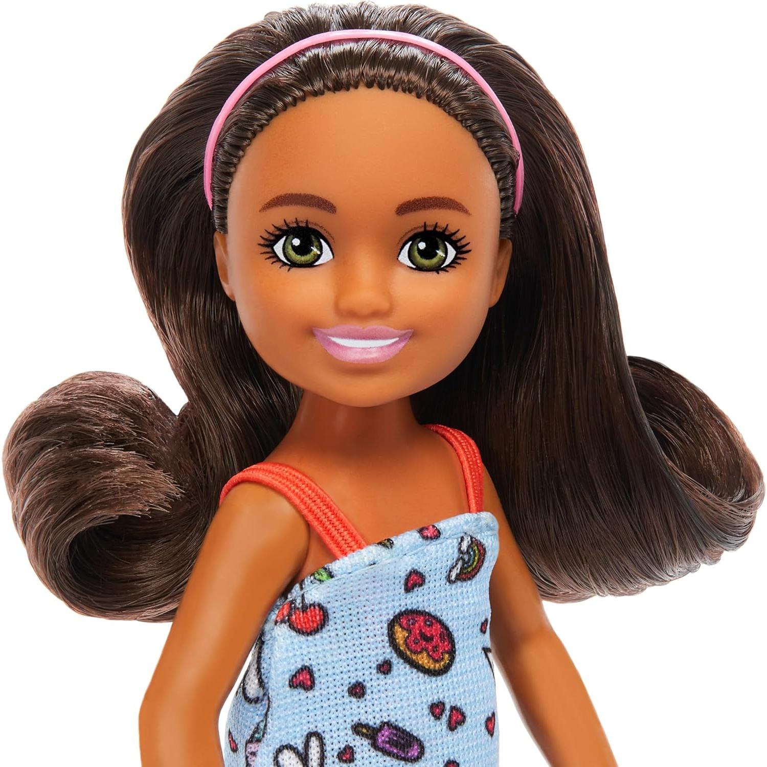 Muñeca Chelsea Barbie Mattel 15 cm Vestido Azul Removible