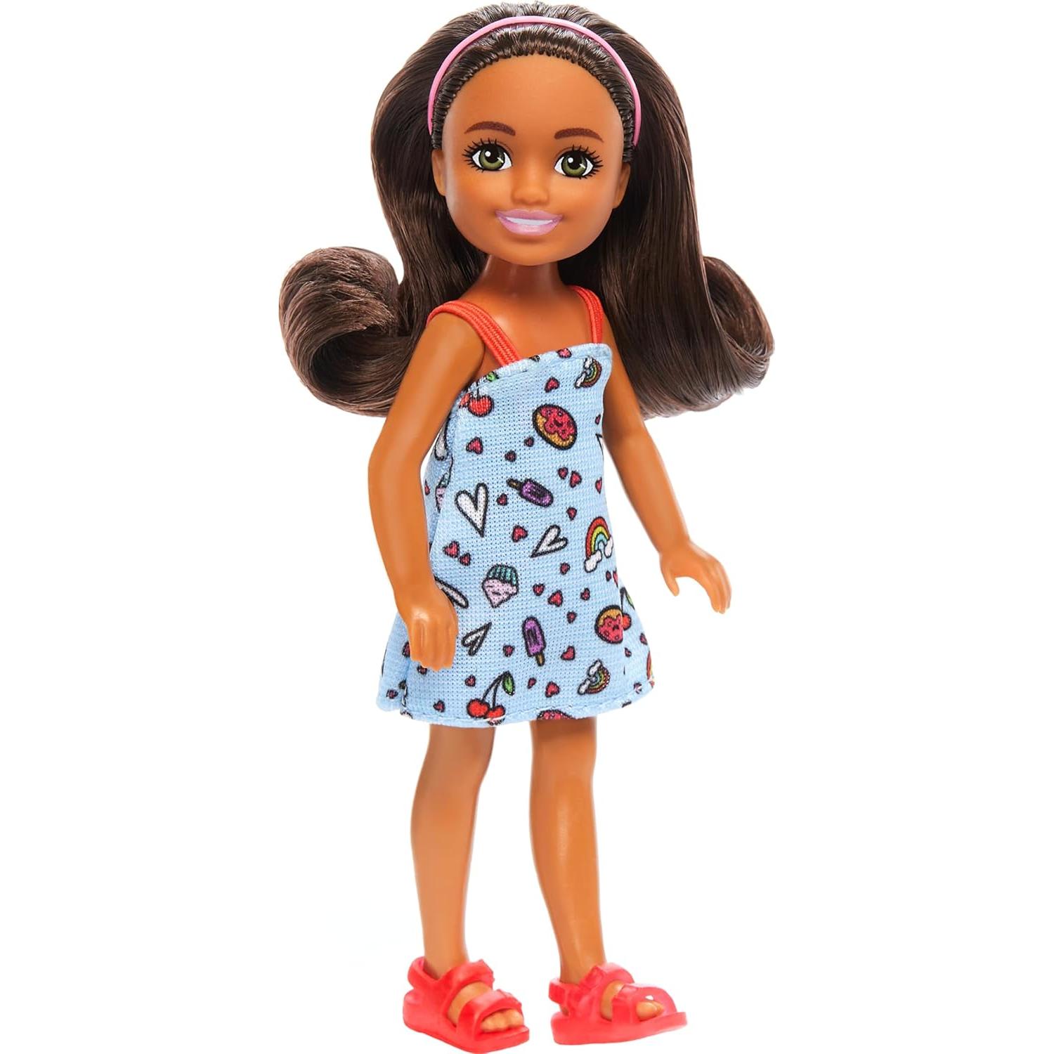 Muñeca Chelsea Barbie Mattel 15 cm Vestido Azul Removible