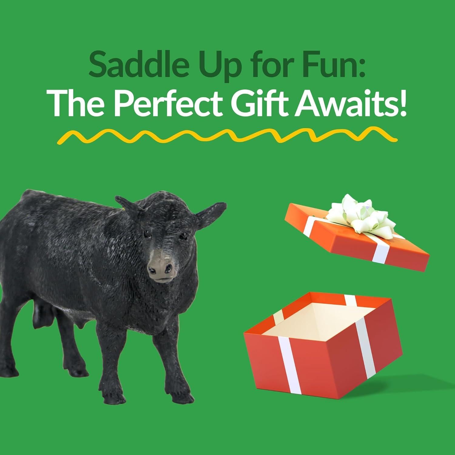 Figurita Toro Angus Big Country Toys 1:20 Pintada a Mano