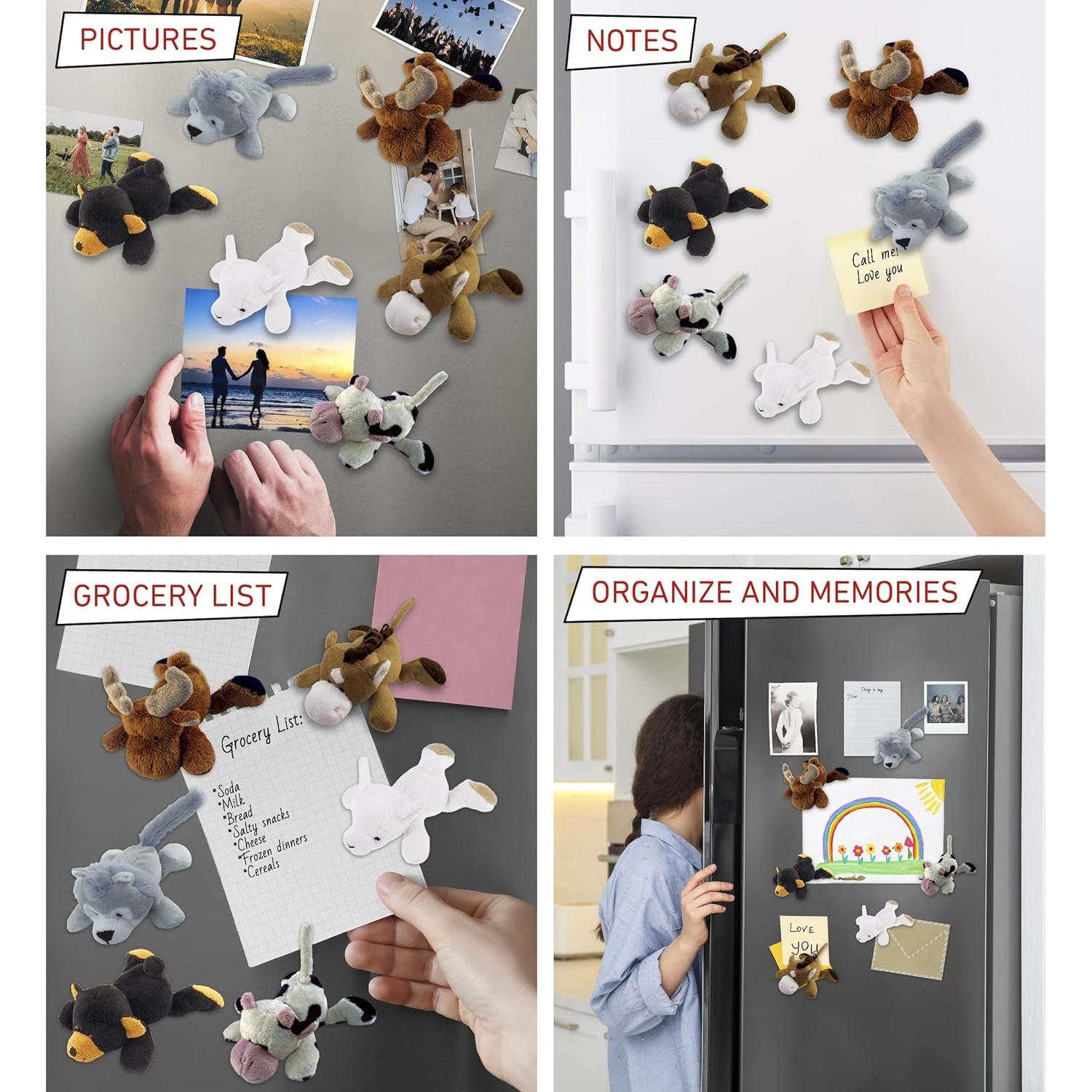 DolliBu Imán de Peluche Animales Salvajes Set de 6 Piezas