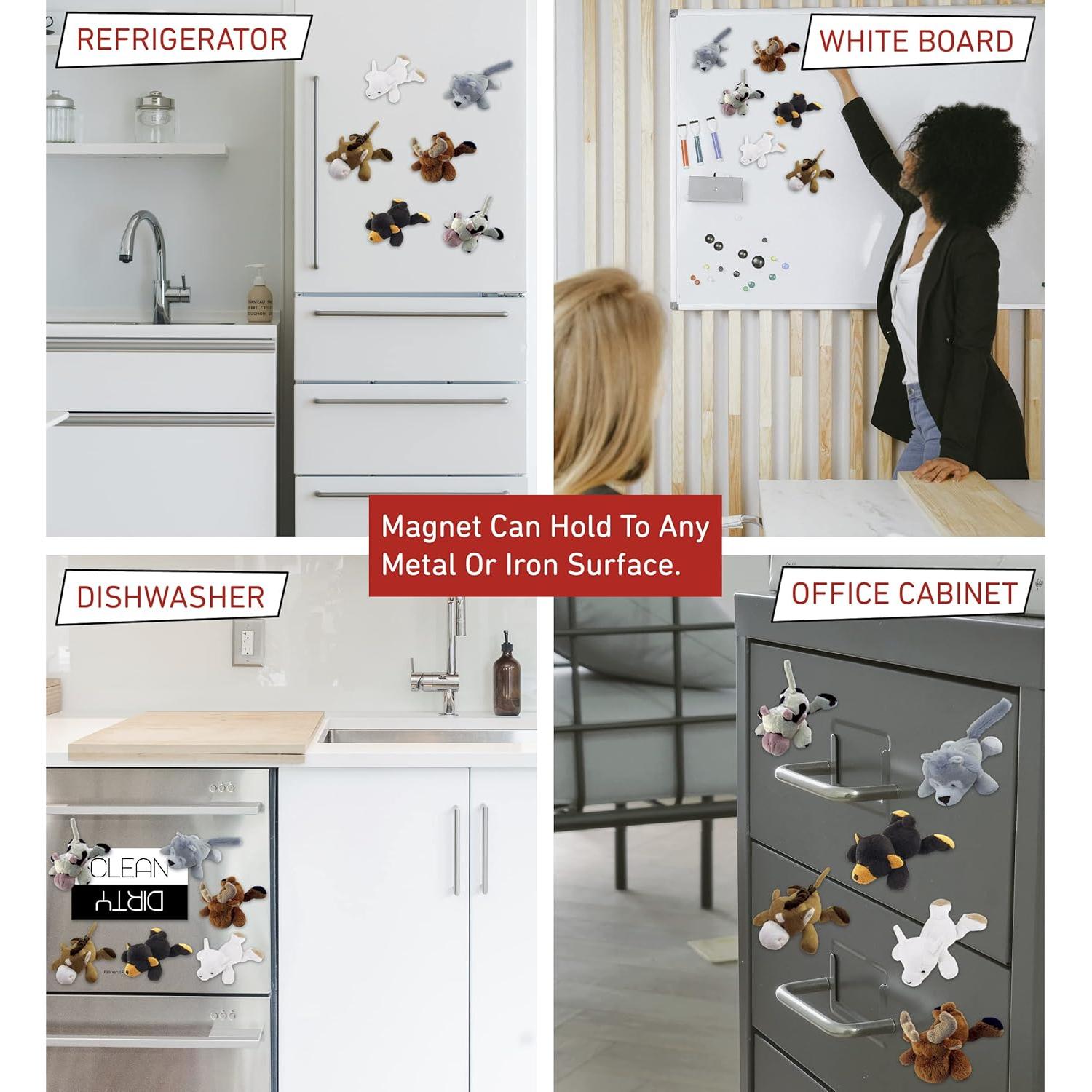 DolliBu Imán de Peluche Animales Salvajes Set de 6 Piezas