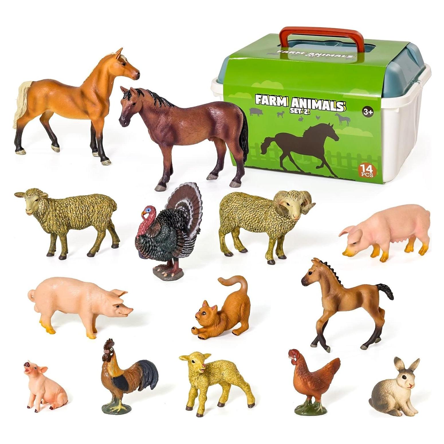 Juego de Figuras de Animales Educativos Variety4all 14 Piezas