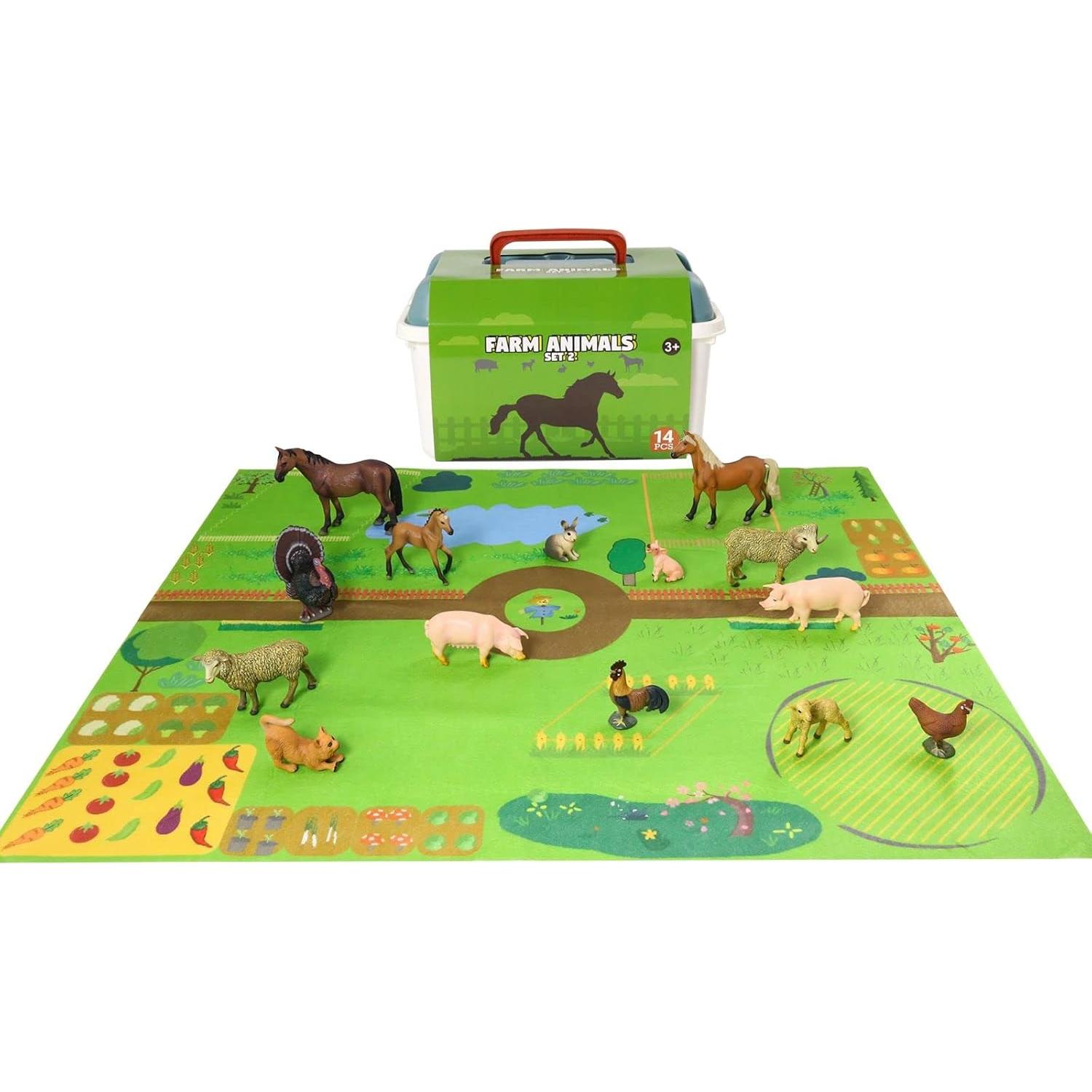 Juego de Figuras de Animales Educativos Variety4all 14 Piezas
