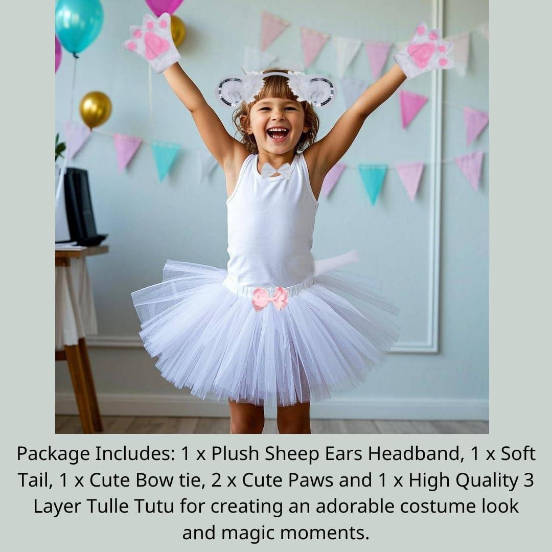 Disfraz Infantil Oveja Kirei Sui Tutu Diadema Cola Patas