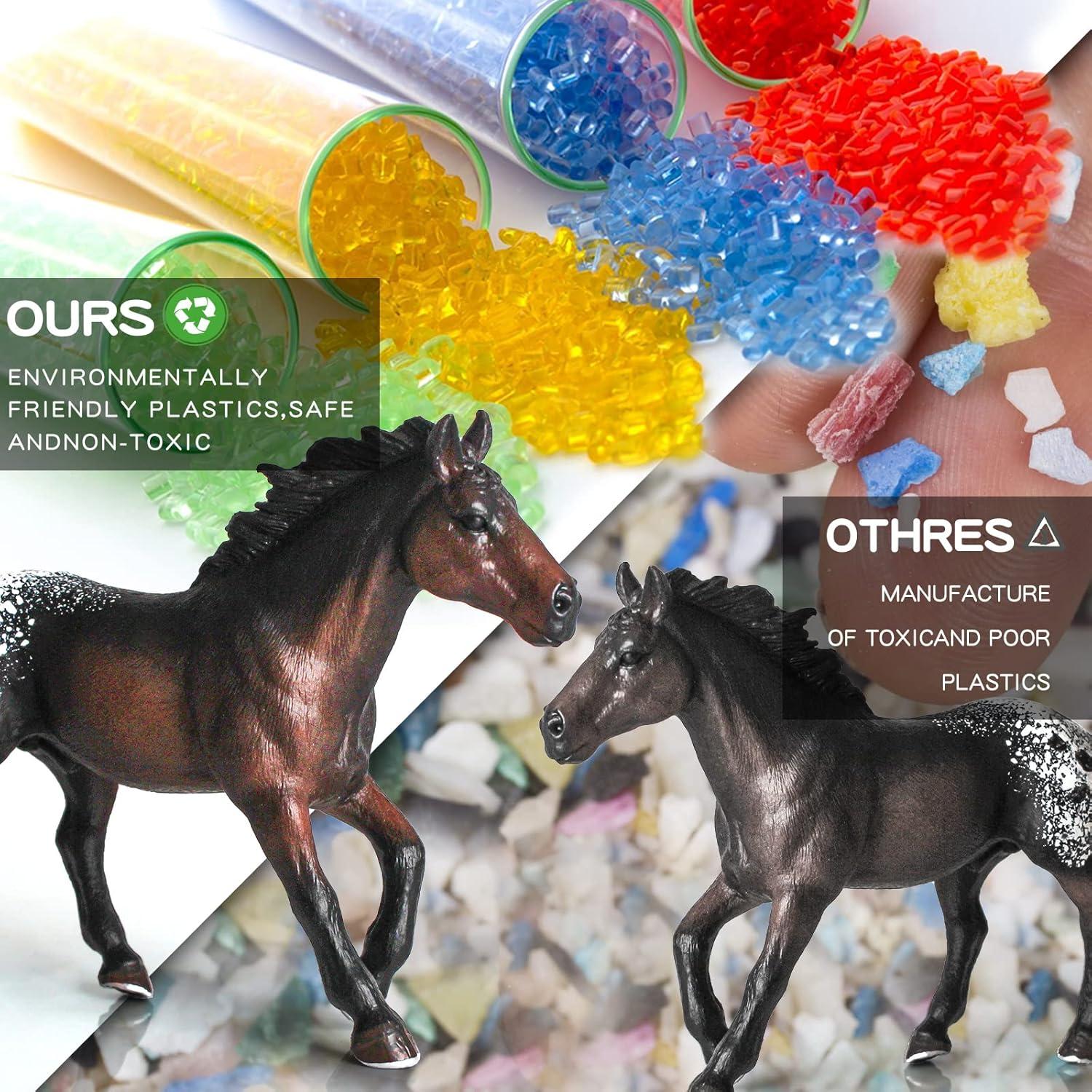 Set 4 Figuras de Caballo Appaloosa LC JoyCre Juguete Granja