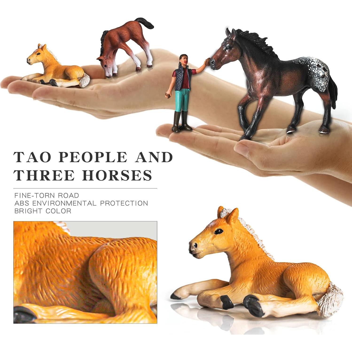 Set 4 Figuras de Caballo Appaloosa LC JoyCre Juguete Granja