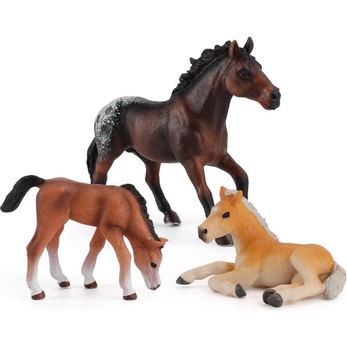 Set 4 Figuras de Caballo Appaloosa LC JoyCre Juguete Granja
