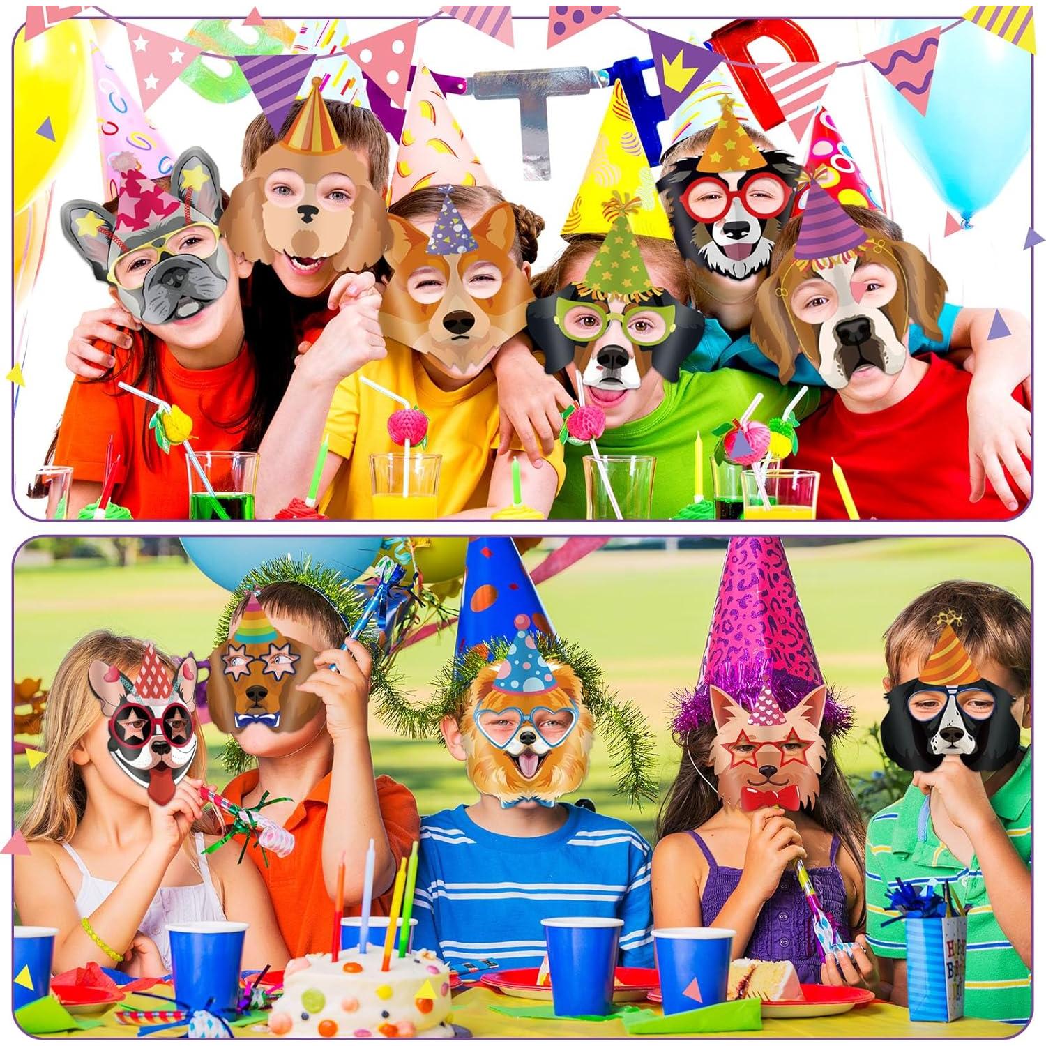 Set de 16 Máscaras de Animales Lenwen para Colorear