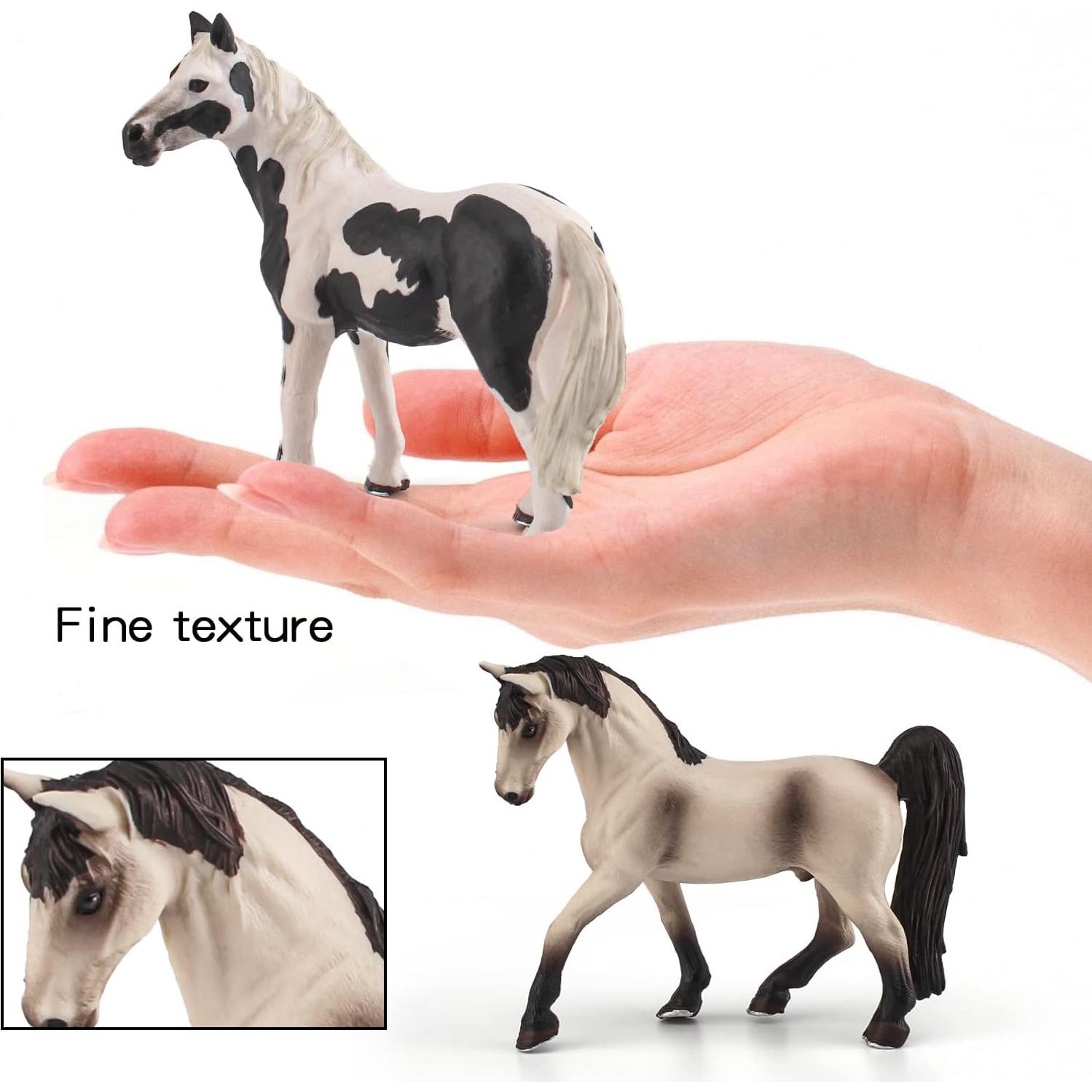 Set 5 Figuras de Animales de Granja WONWONTOYS Caballos
