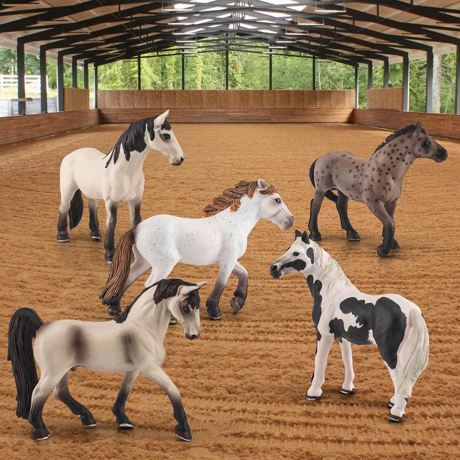 Set 5 Figuras de Animales de Granja WONWONTOYS Caballos