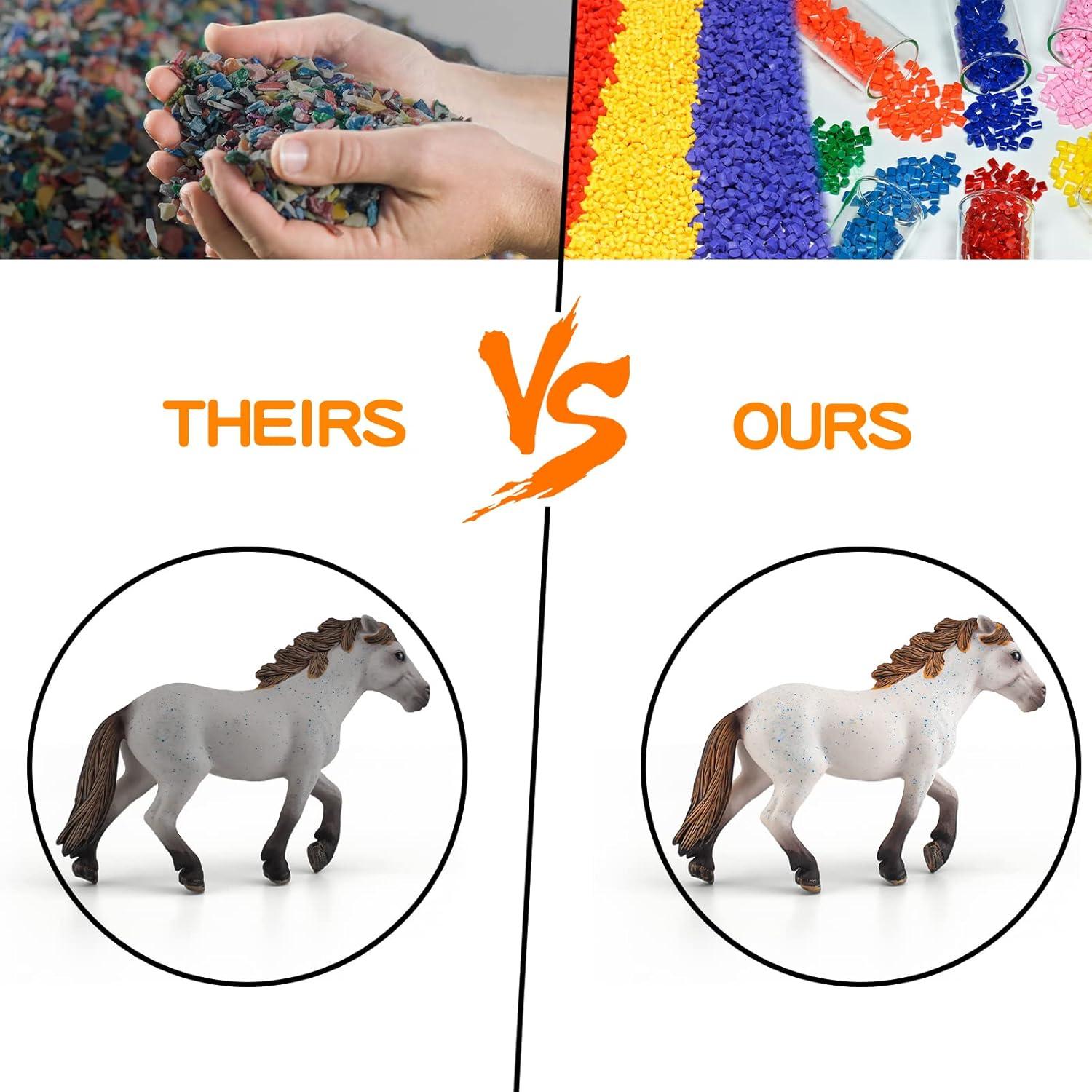 Set 5 Figuras de Animales de Granja WONWONTOYS Caballos