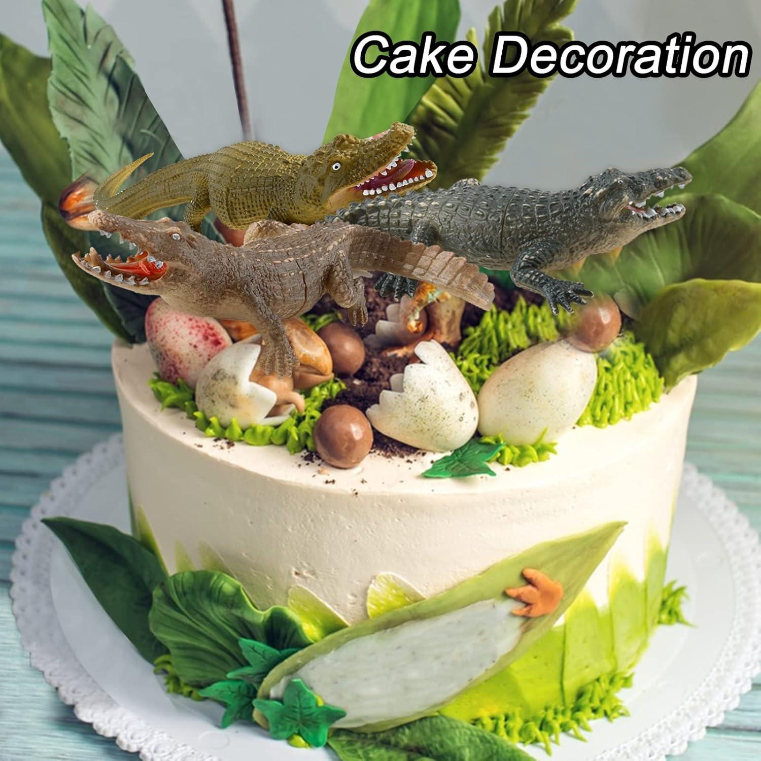 Juego de 3 Figuras de Cocodrilo Realistas CHELEI2019