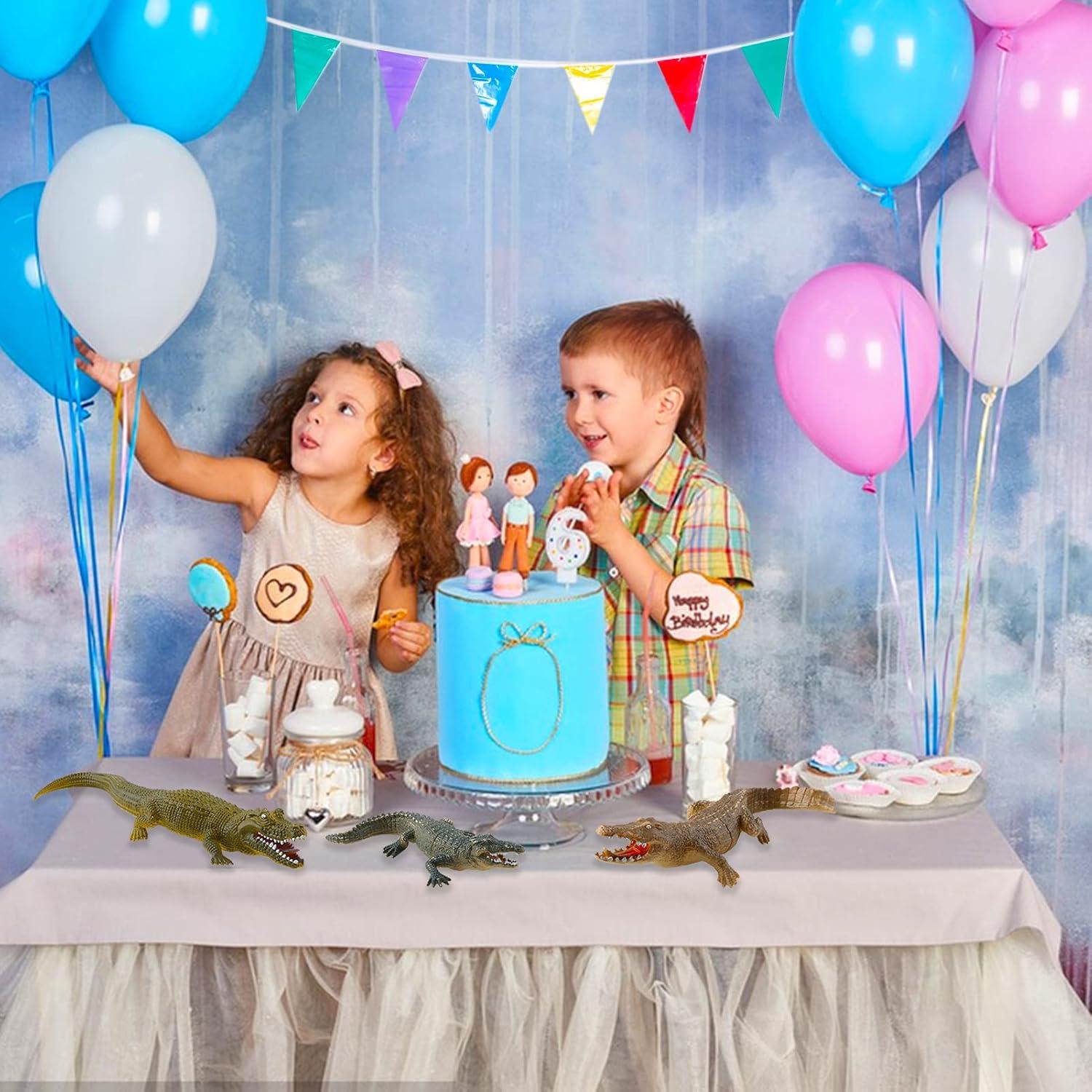 Juego de 3 Figuras de Cocodrilo Realistas CHELEI2019