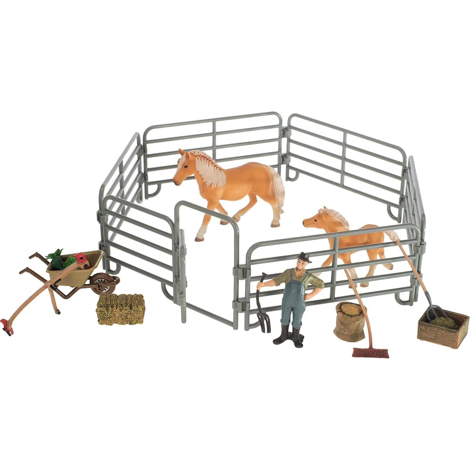 Set de Juguete Granjero y Caballos Class Collections 9 Piezas