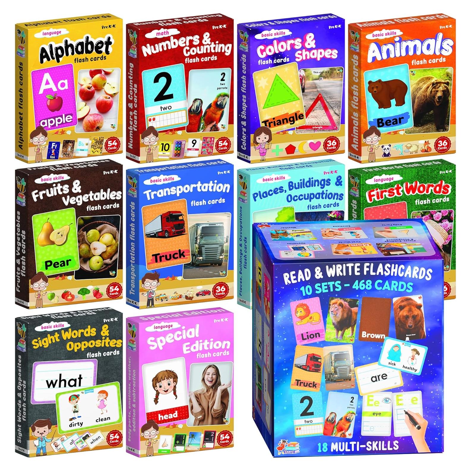 Tarjetas Didácticas Jumbo Scholar Bee 468 Piezas 2-4 Años