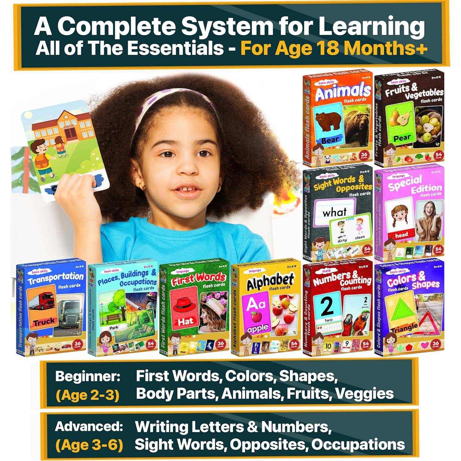 Tarjetas Didácticas Jumbo Scholar Bee 468 Piezas 2-4 Años