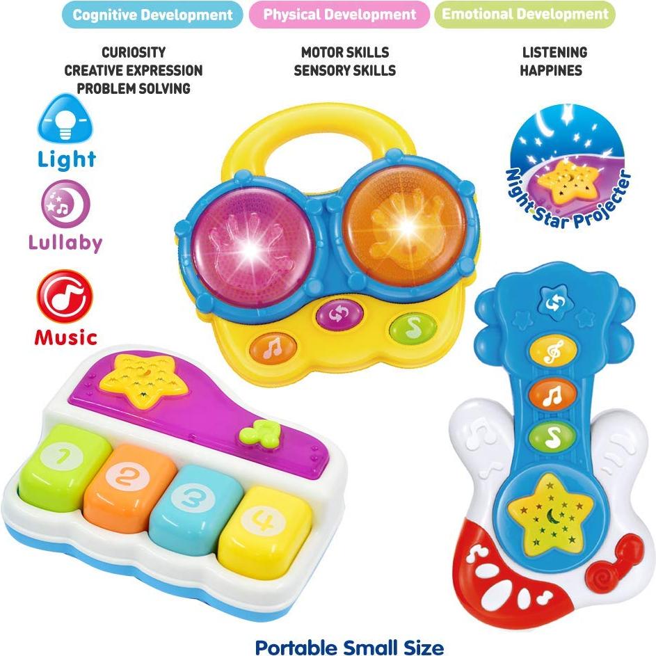 Juego de Instrumentos Musicales para Bebés - Set 3 Piezas