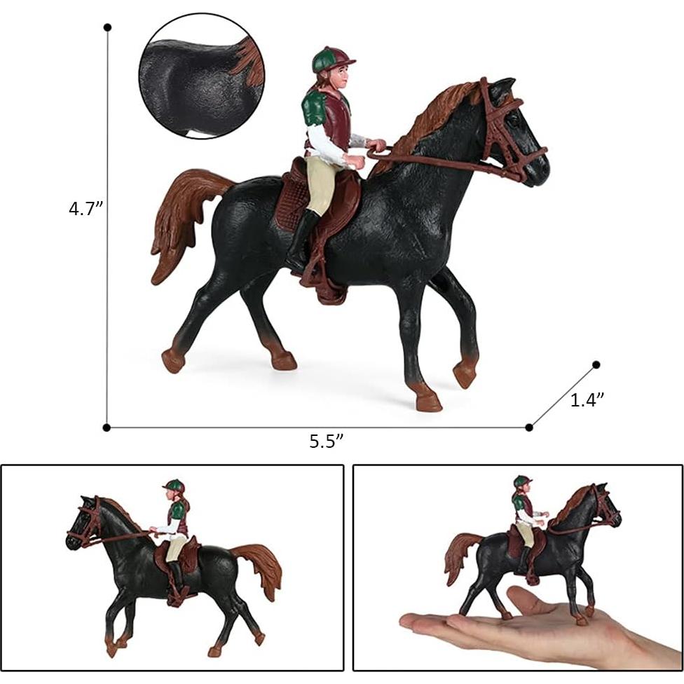 Set de Juguetes de Caballo RCOMG con Vaquero - 2 Figuras