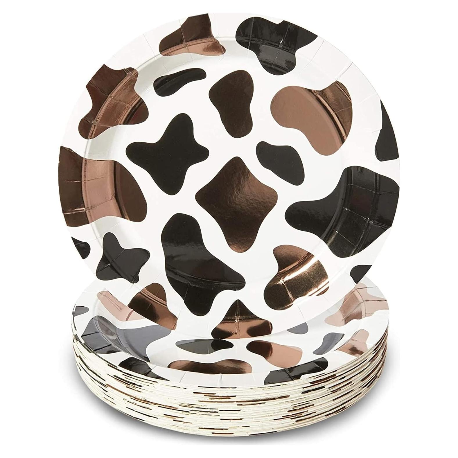 Pack 48 Platos Papel Vaca Blue Panda 22.86 cm Desechables