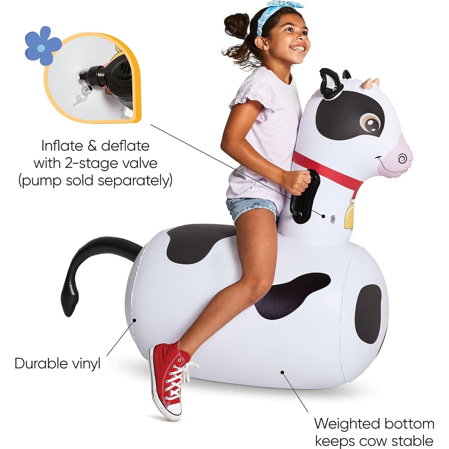 Juguete Saltarín Inflable Vaca Hearthsong 48x114cm