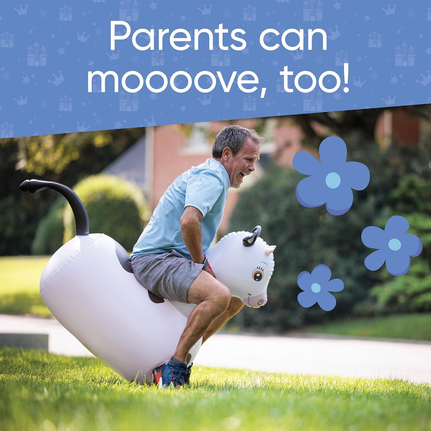 Juguete Saltarín Inflable Vaca Hearthsong 48x114cm