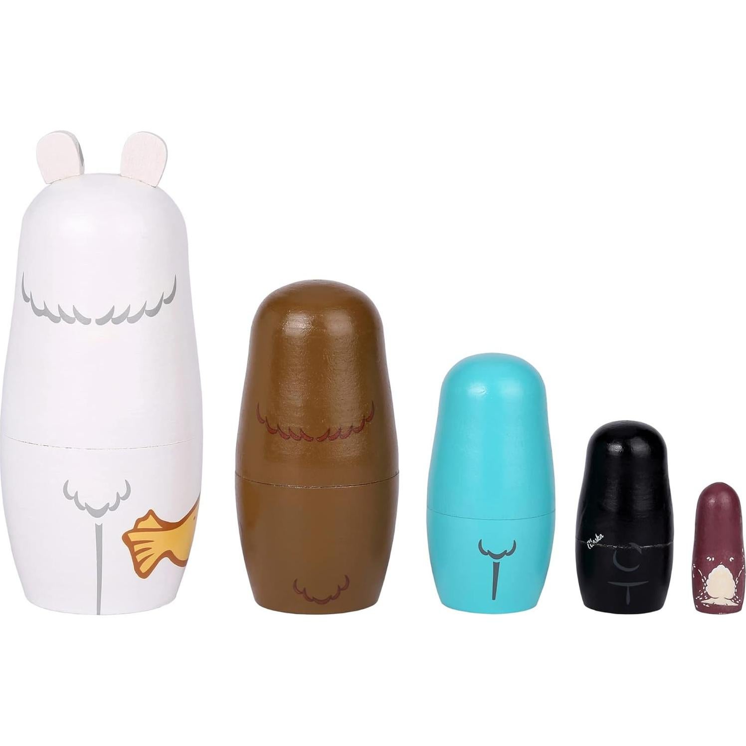 Muñecas Rusas Yoption 5 Piezas de Ositos de Madera